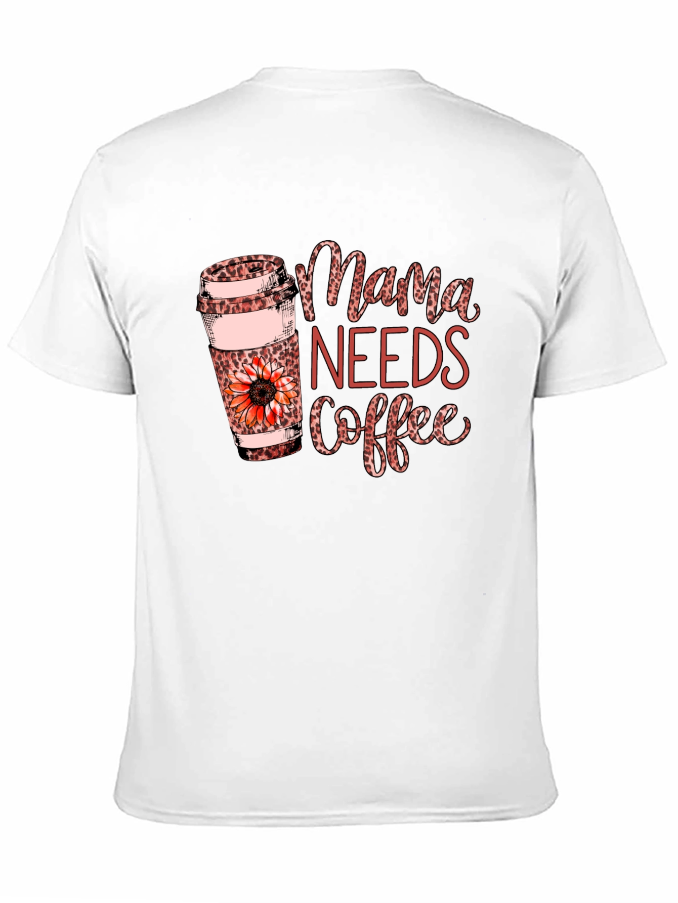 Mama Needs Coffee Leopard Print T-Shirt