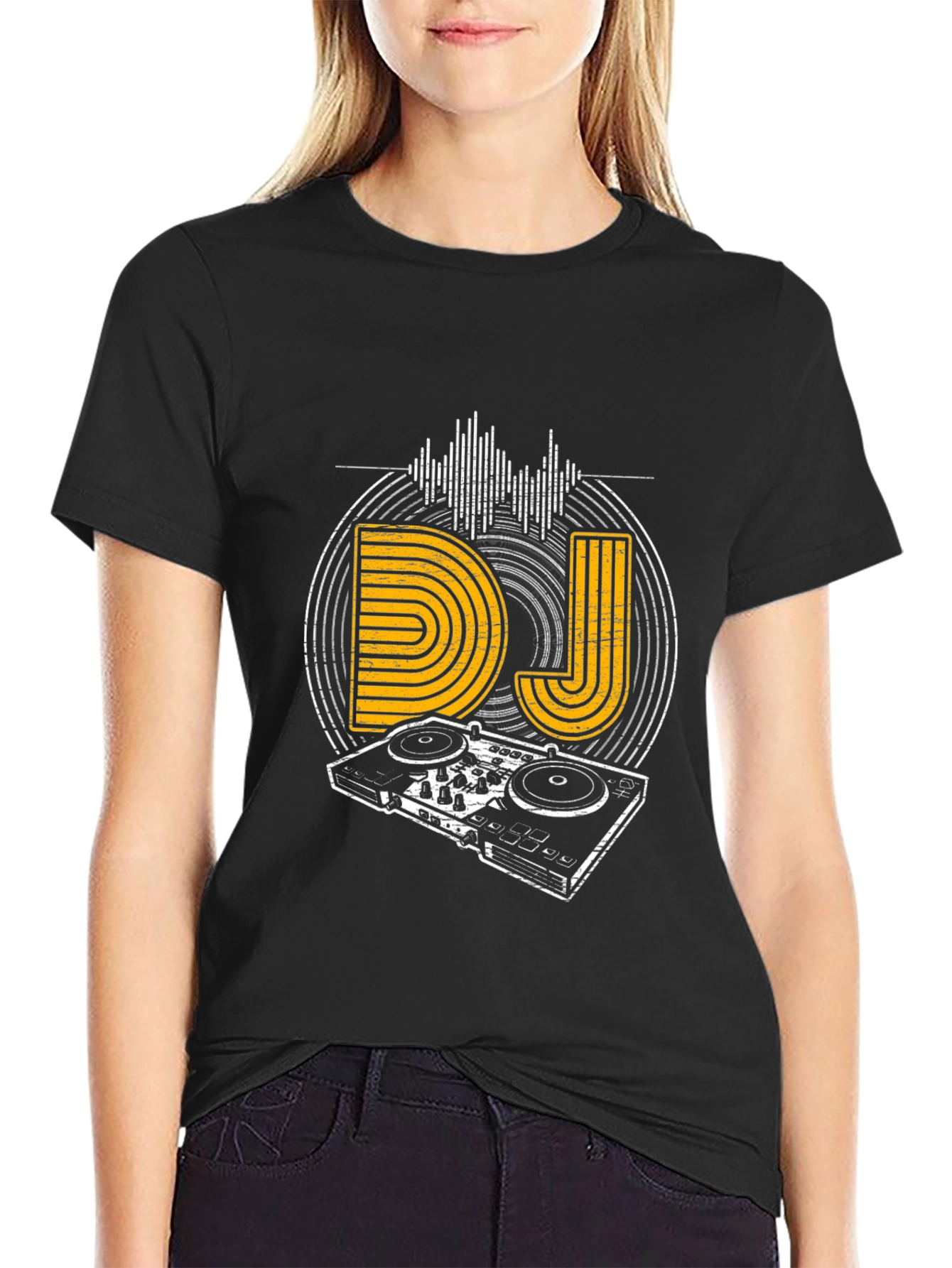 DJ Graphic Tee - Music Lovers Black T-Shirt