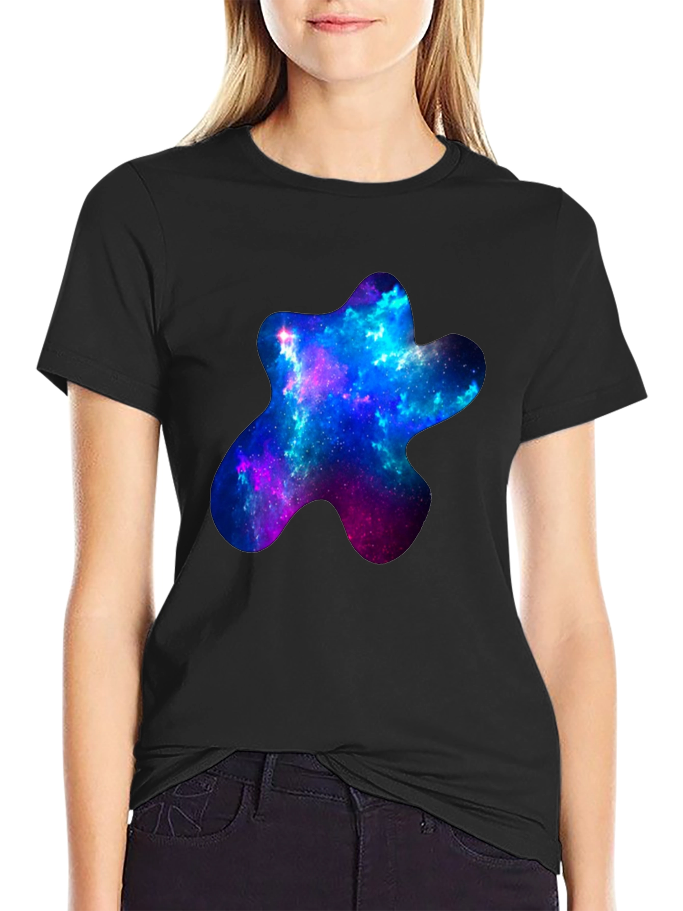 Galaxy Star Graphic Black T-Shirt