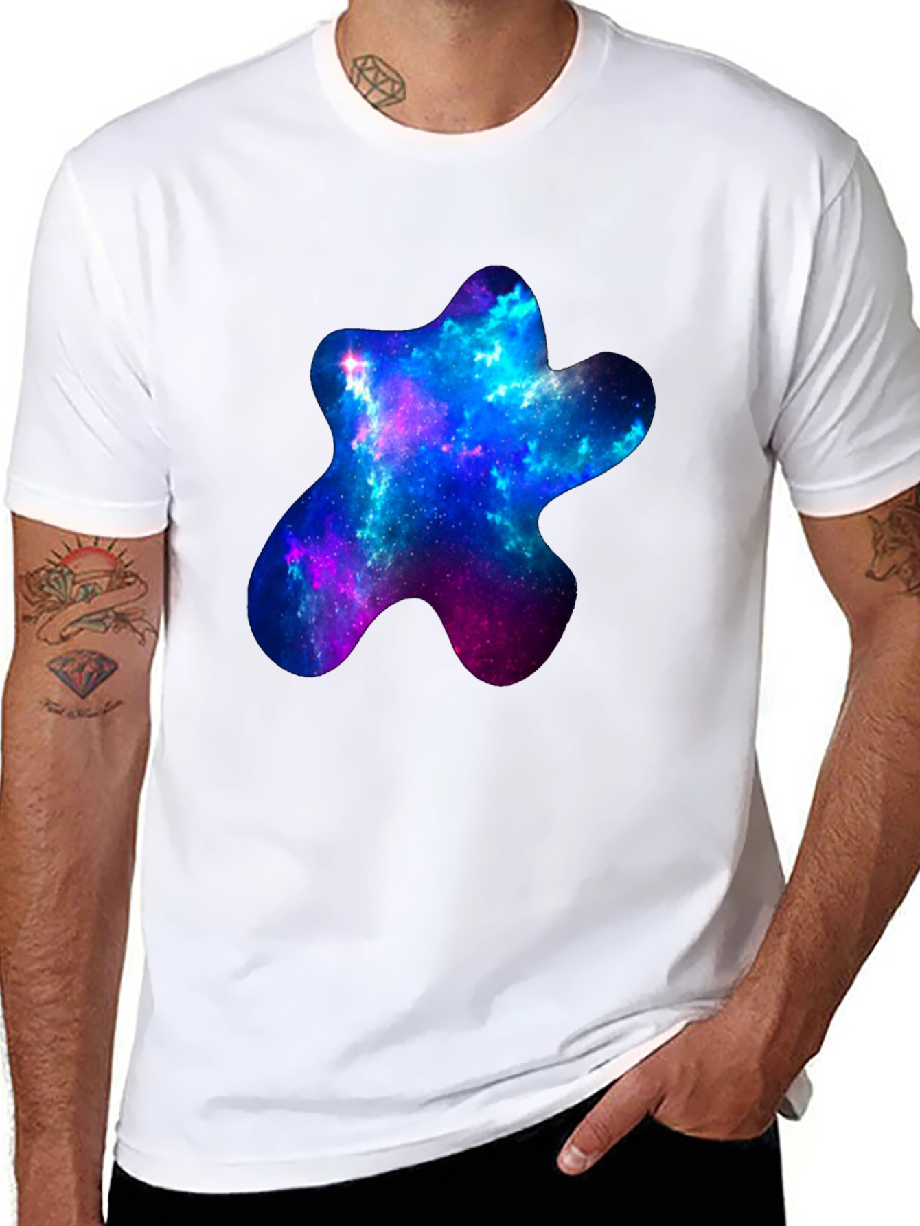 Galaxy Star Graphic Black T-Shirt