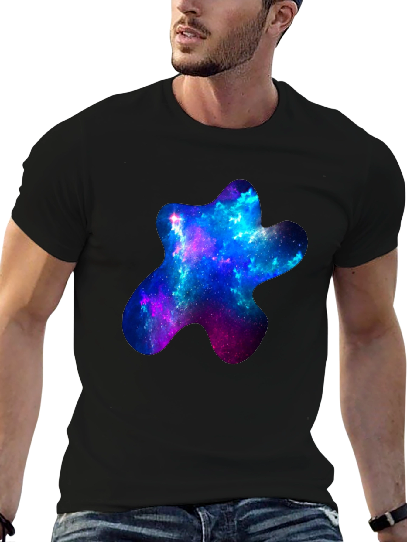 Galaxy Star Graphic Black T-Shirt