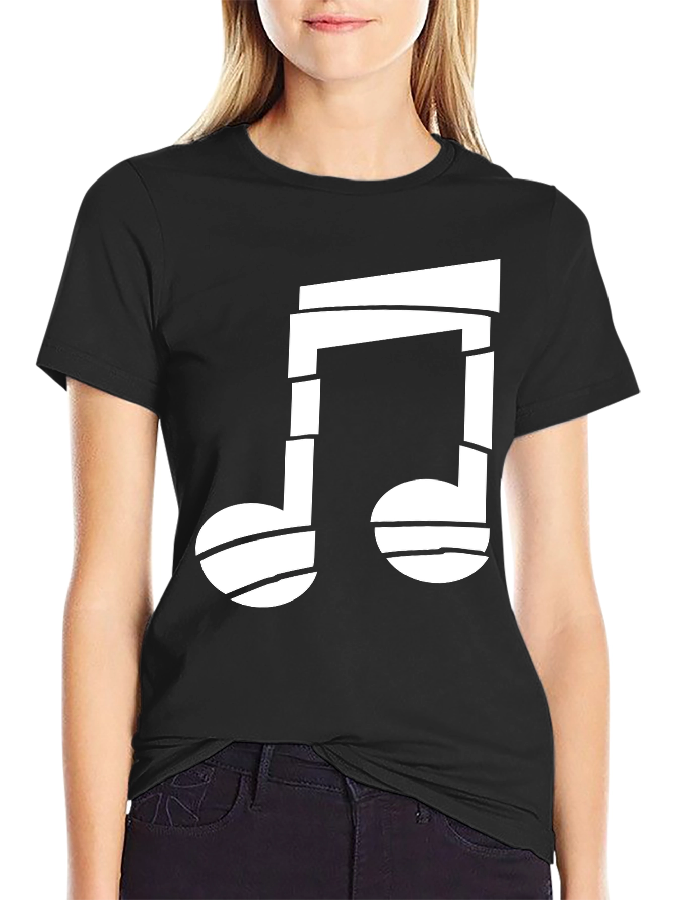 Abstract Music Note Graphic T-Shirt
