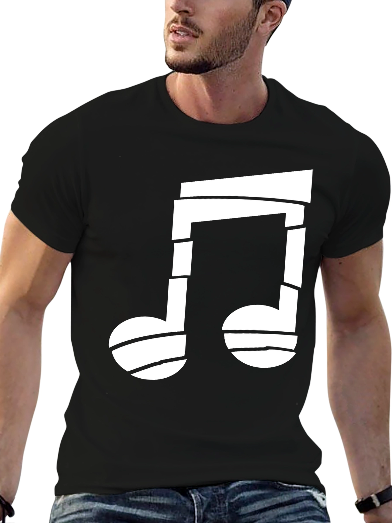 Abstract Music Note Graphic T-Shirt