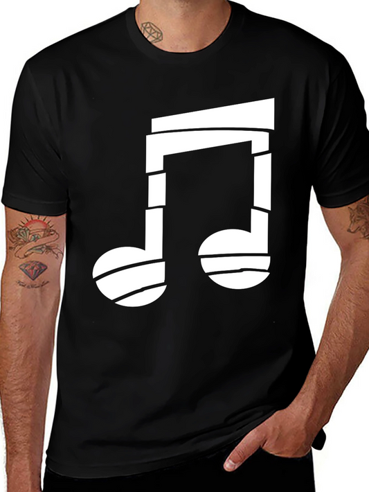 Abstract Music Note Graphic T-Shirt