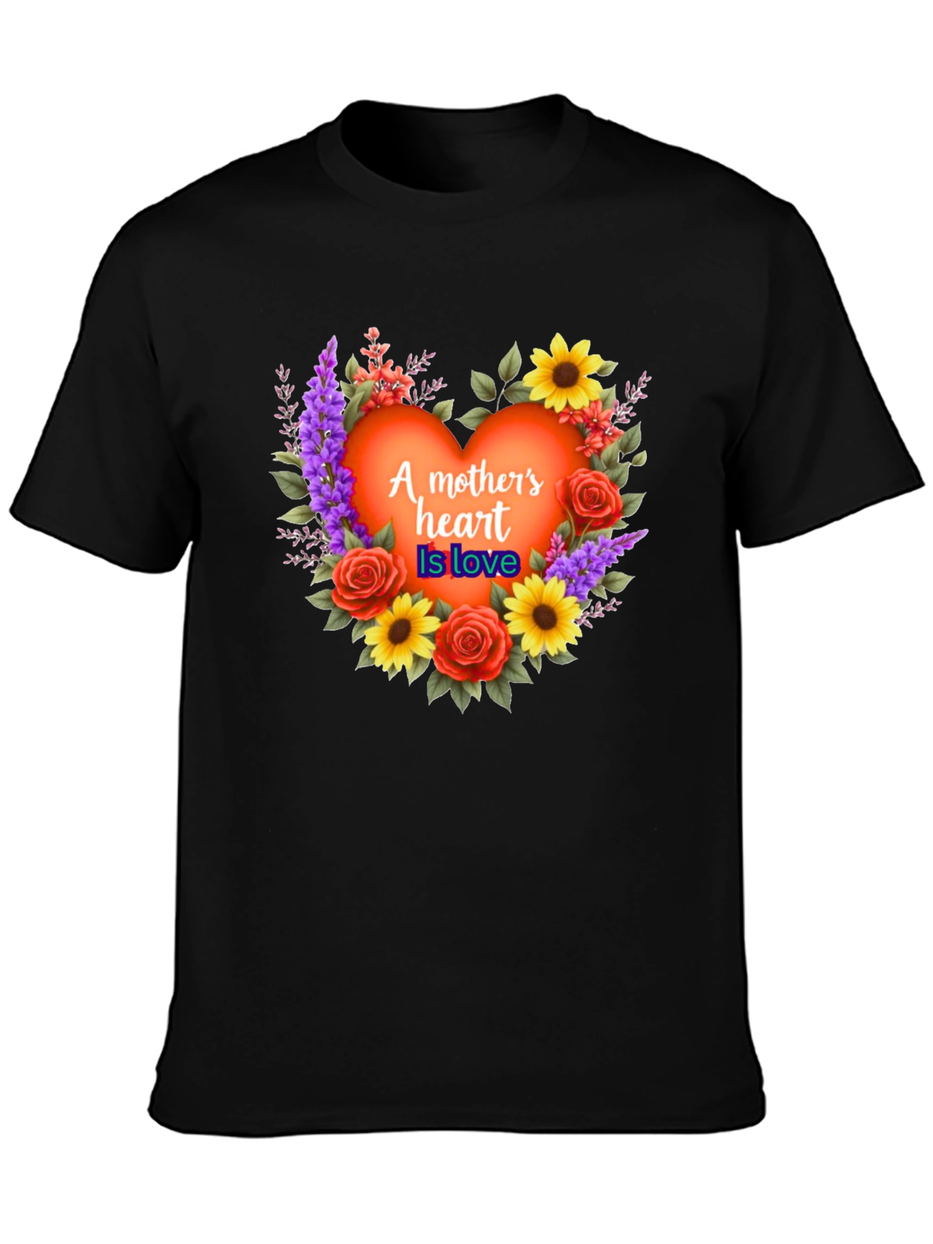 Mothers Heart Love Floral T-Shirt