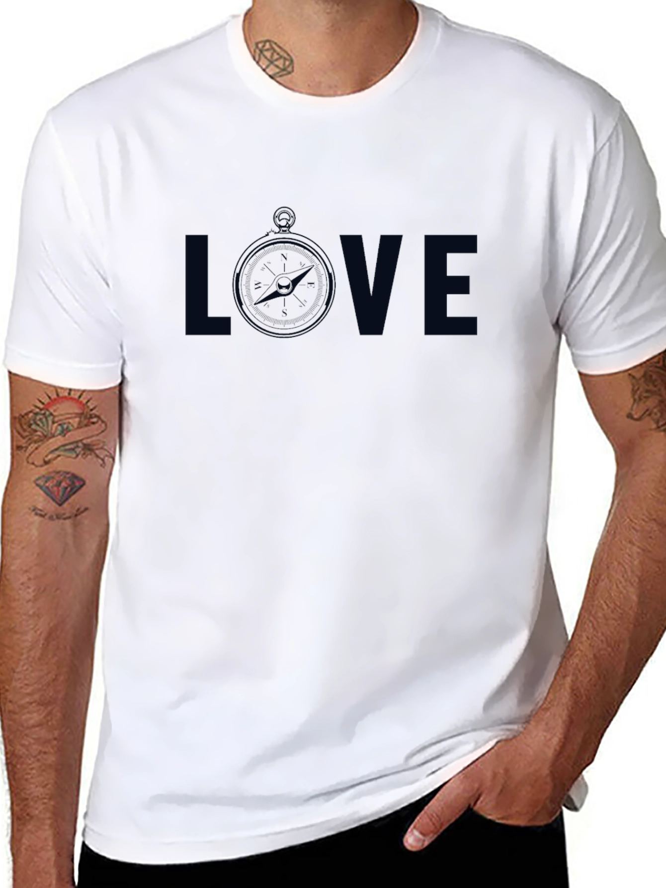 Compass Love Graphic T-Shirt