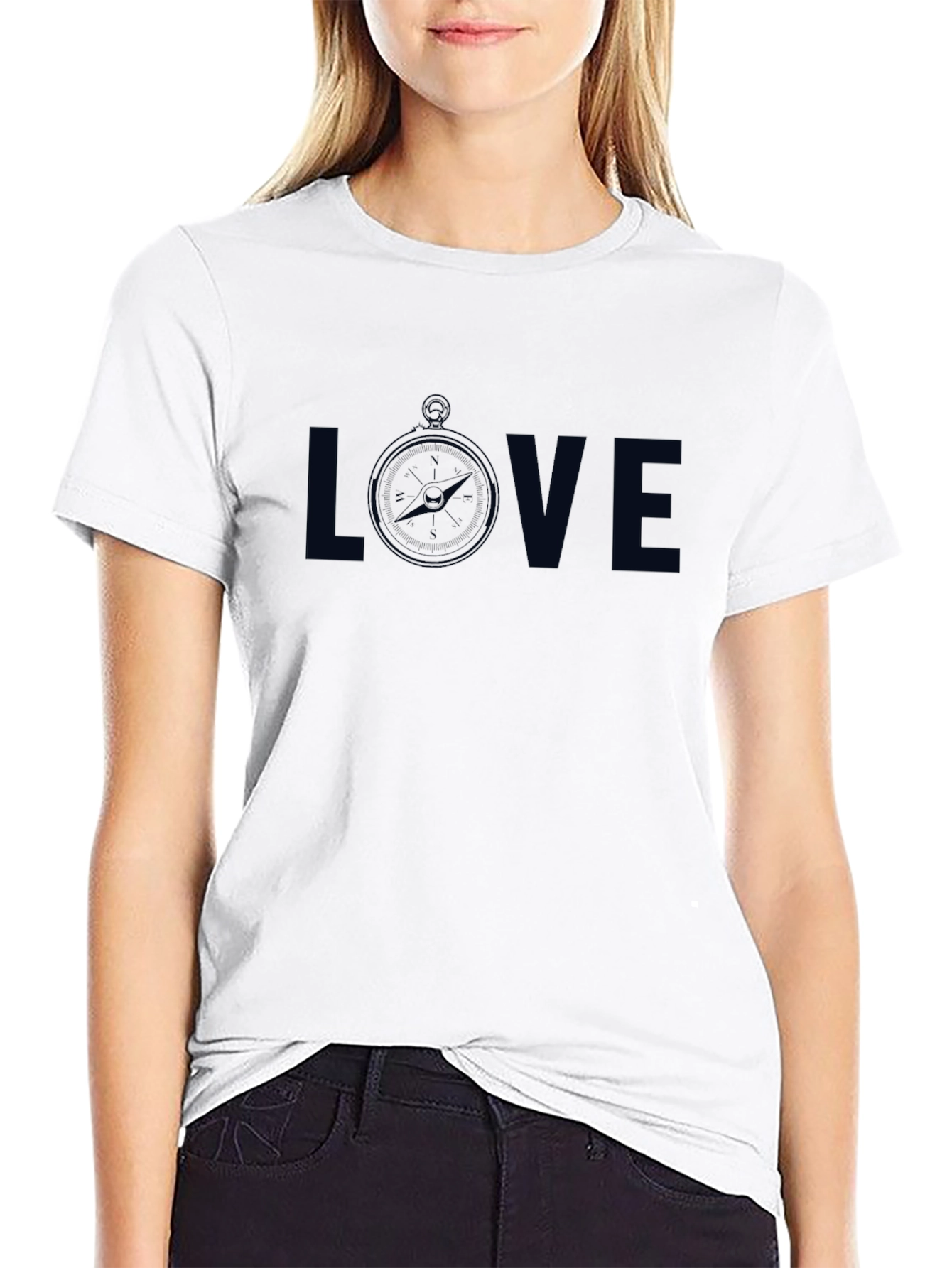 Compass Love Graphic T-Shirt