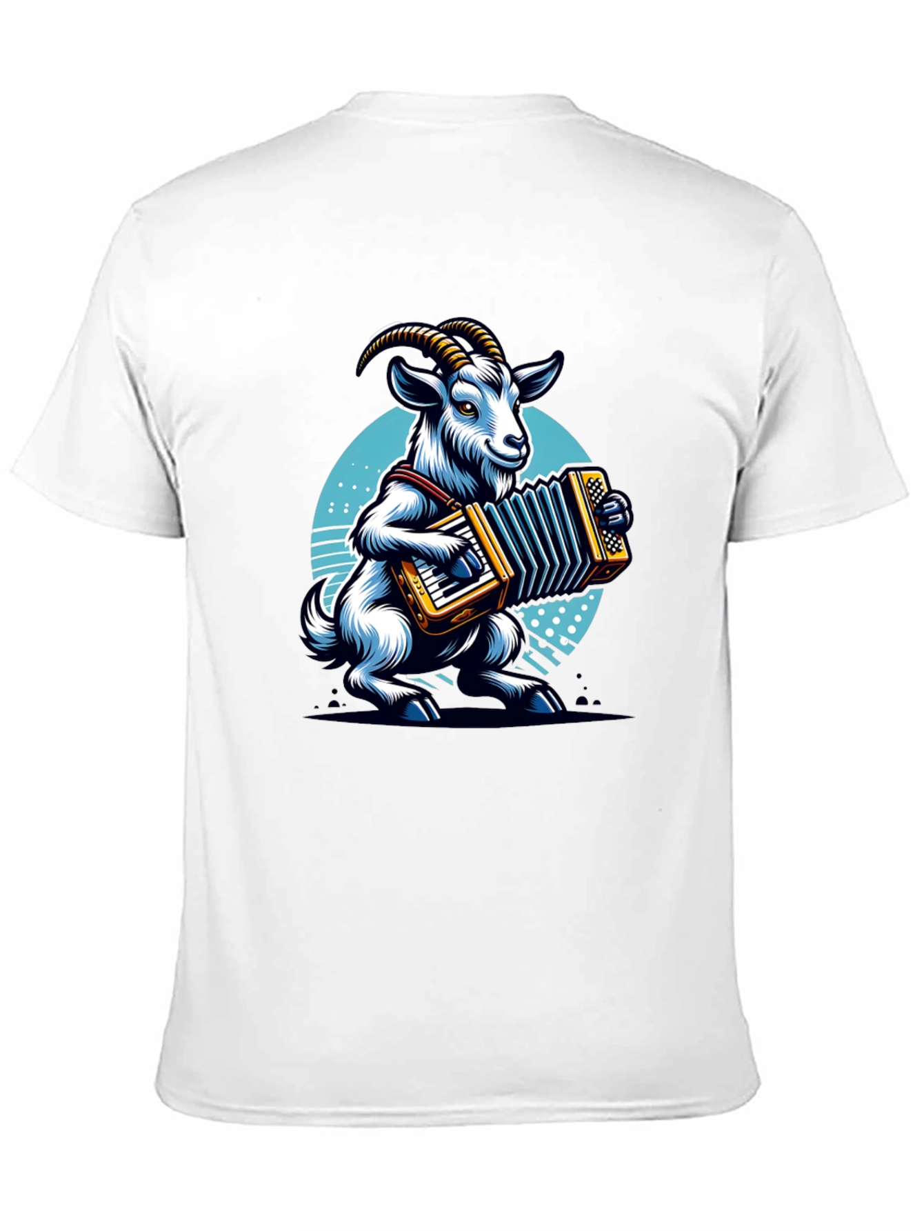 Goat Accordion Player Graphic Tee