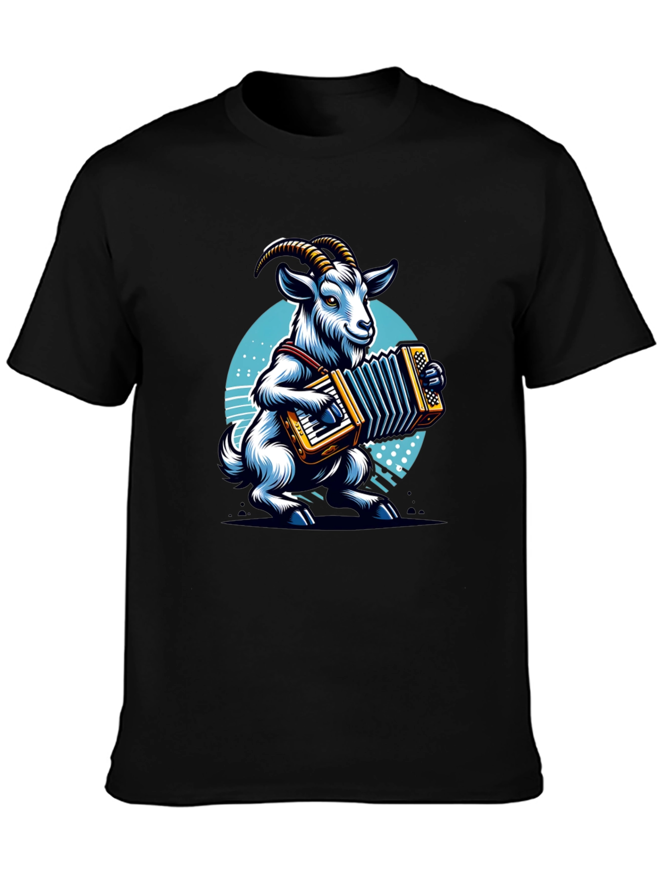 Goat Accordion Player Graphic Tee