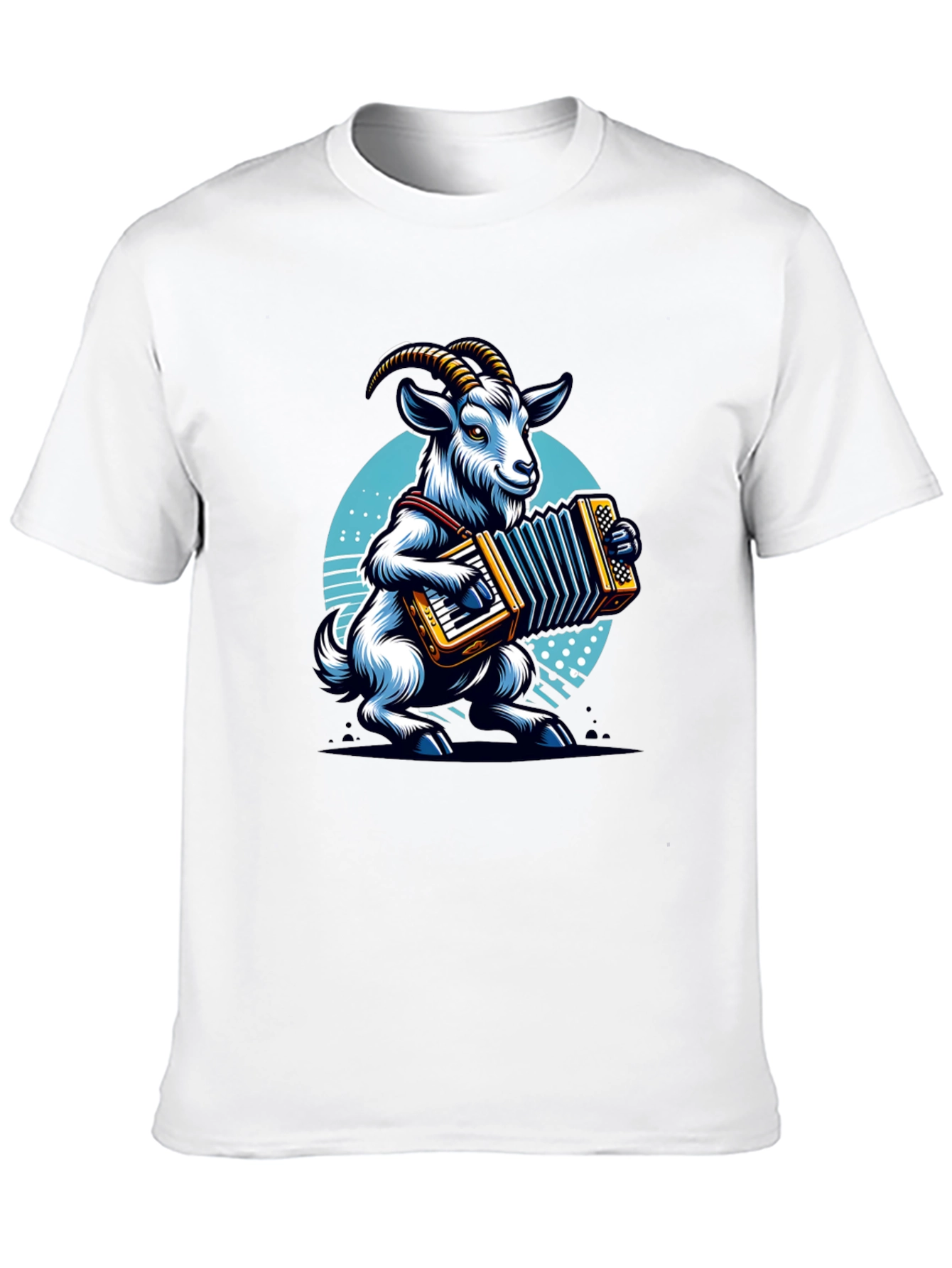 Goat Accordion Player Graphic Tee