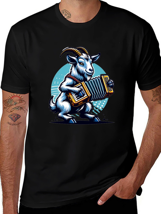 Goat Accordion Player Graphic Tee