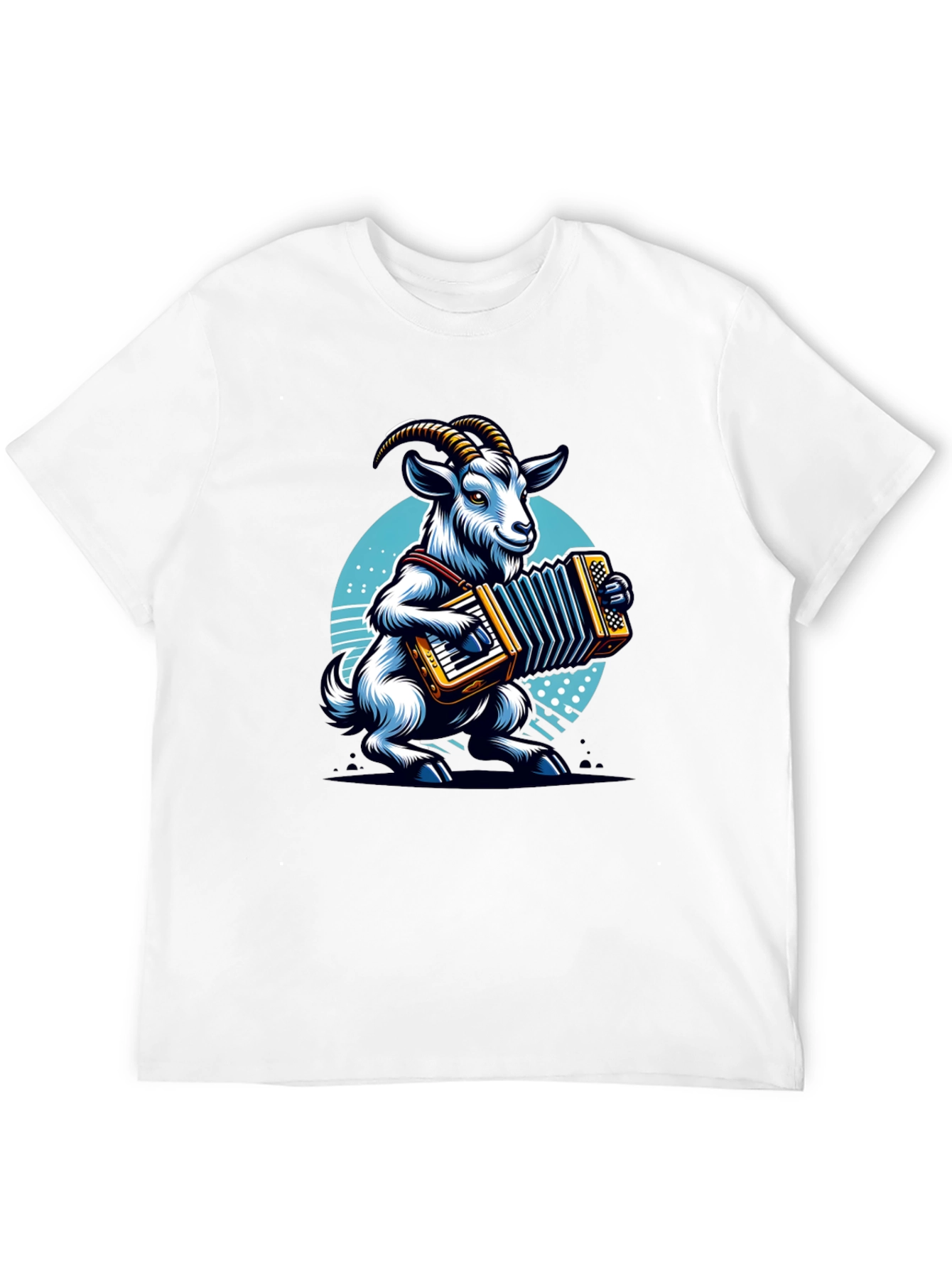 Goat Accordion Player Graphic Tee
