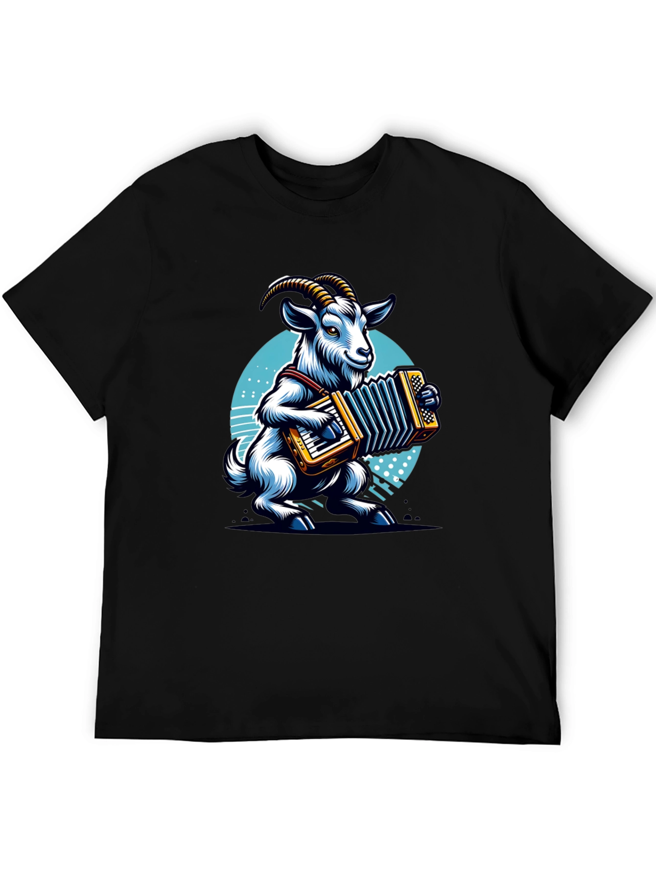 Goat Accordion Player Graphic Tee