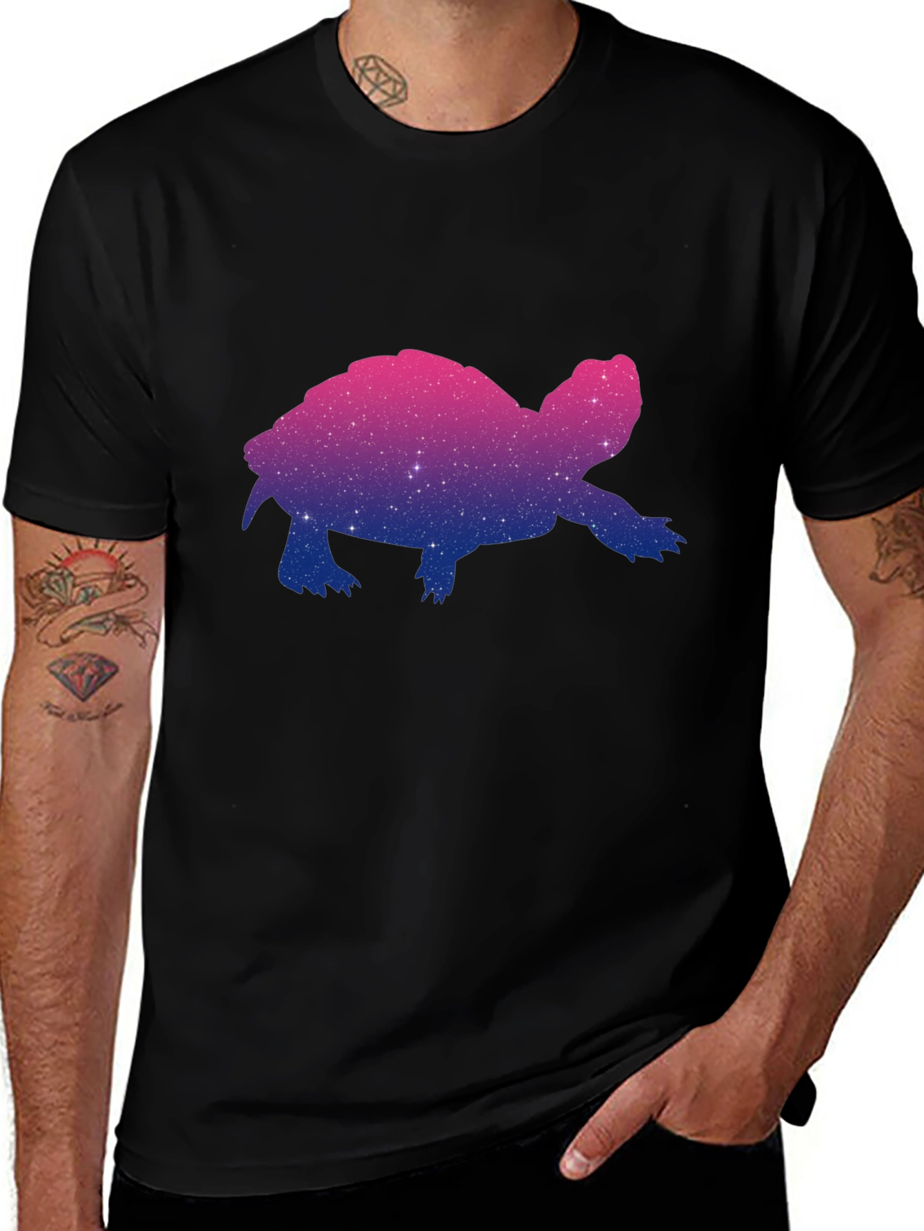 Turtle Galaxy Graphic Tee - Black