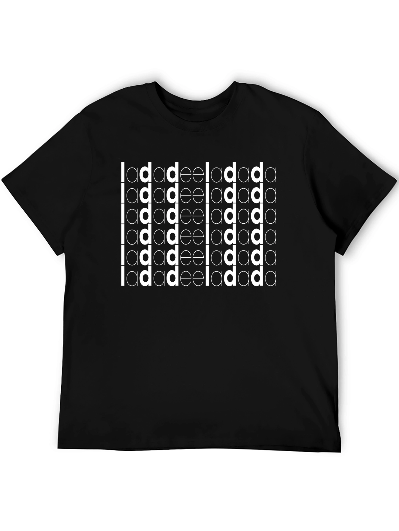 Black Tee with Bold la deela da Graphic Print