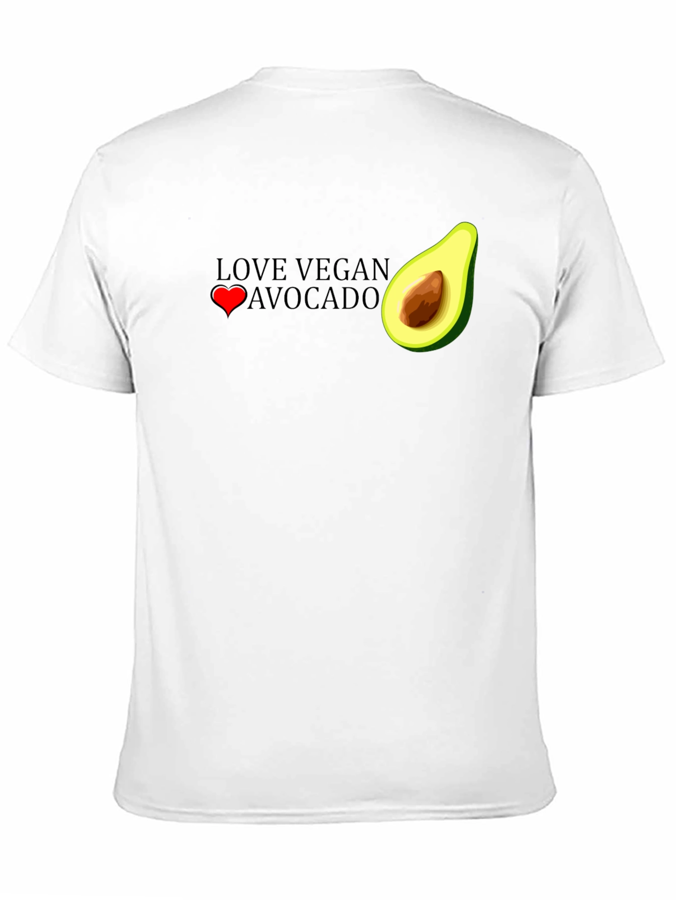 Love Vegan Avocado Graphic T-Shirt