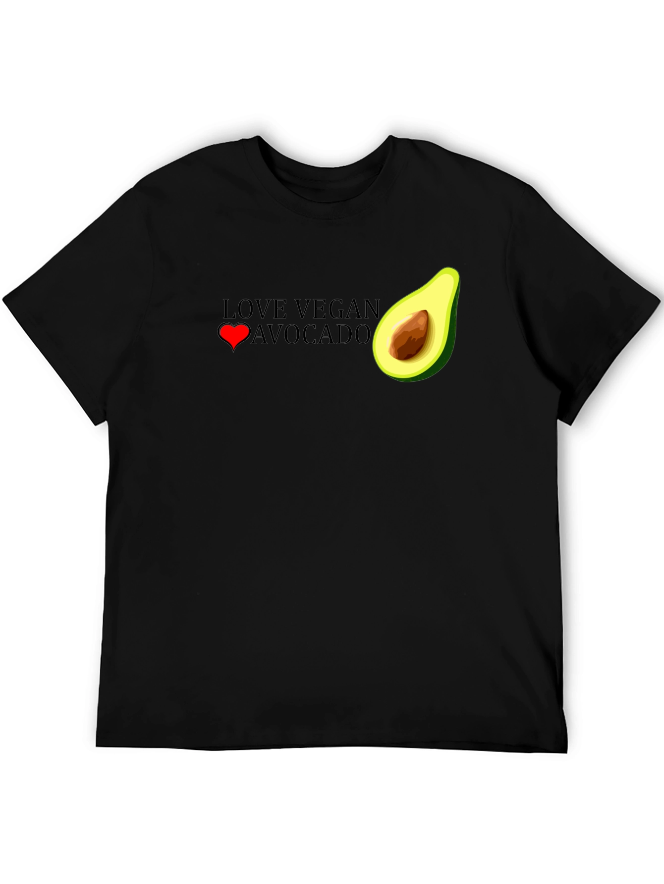 Love Vegan Avocado Graphic T-Shirt