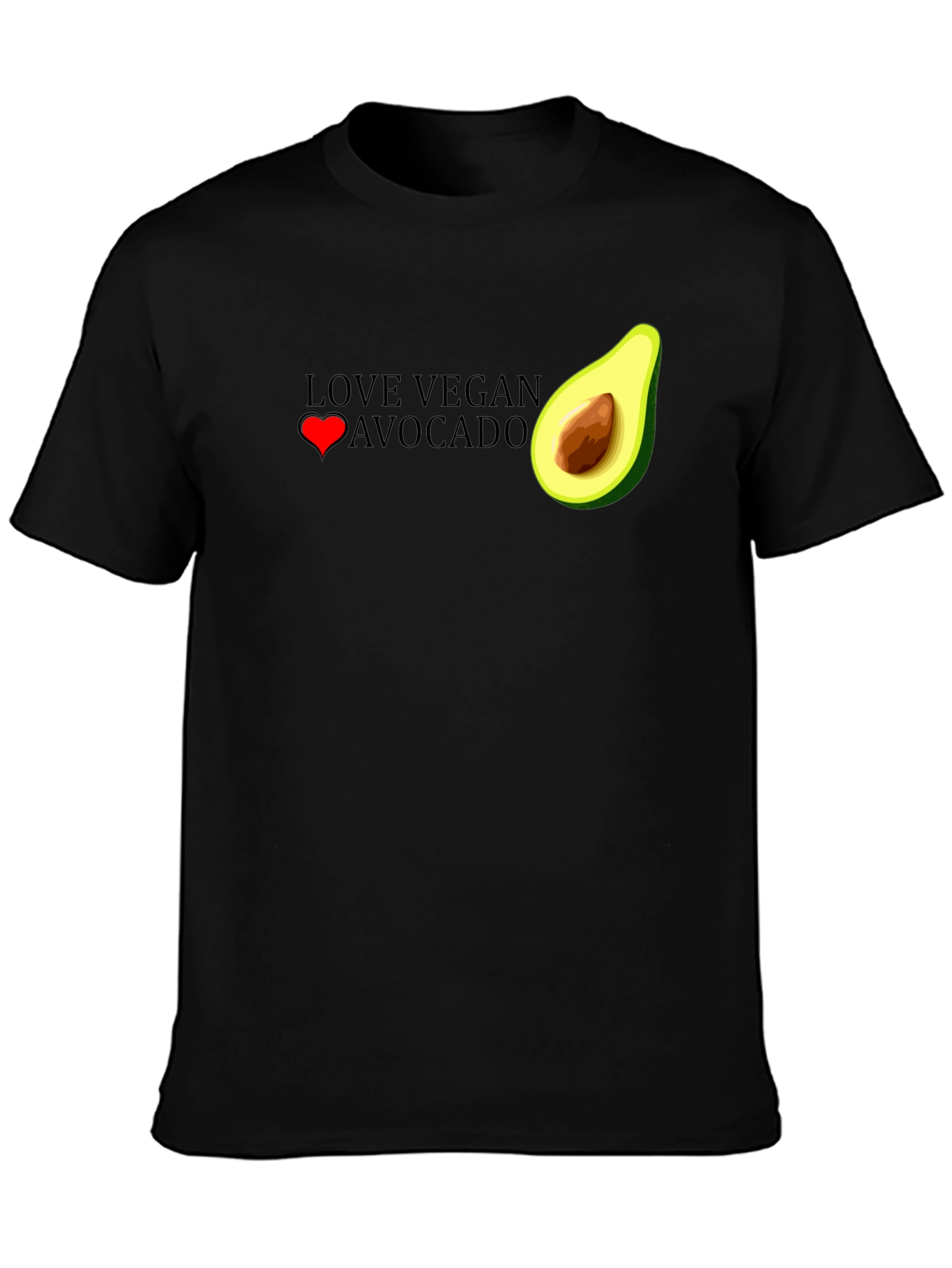 Love Vegan Avocado Graphic T-Shirt
