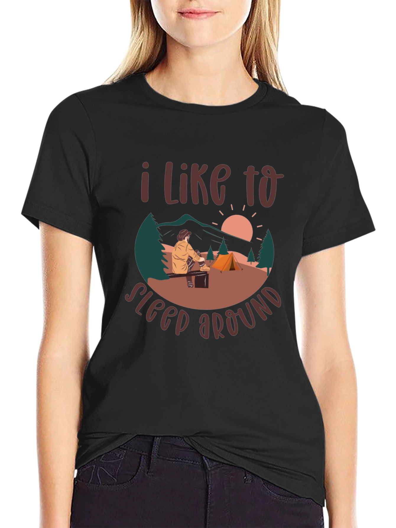 Camping T-Shirt: I Like to Sleep Around Graphic Tee