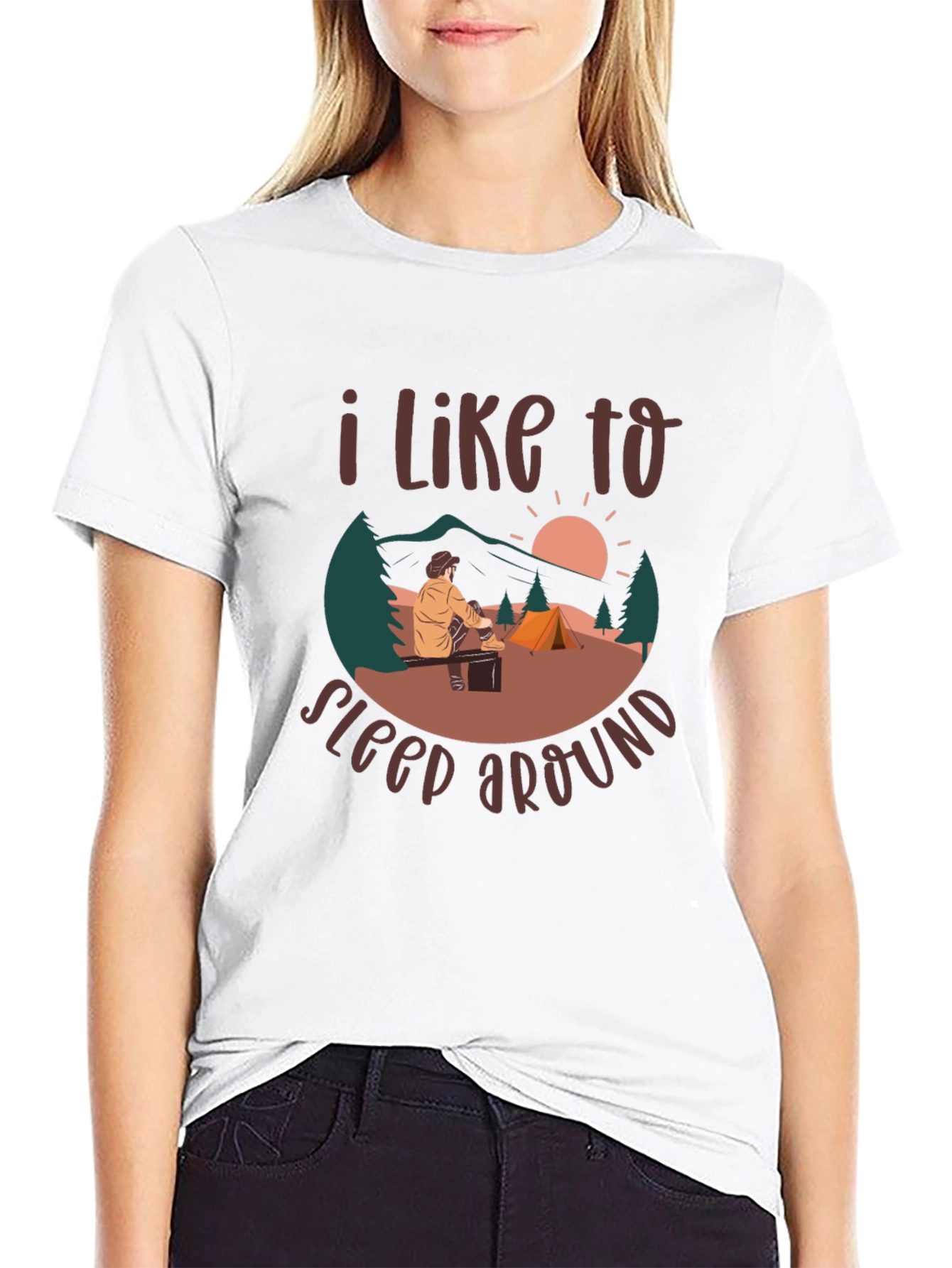 Camping T-Shirt: I Like to Sleep Around Graphic Tee
