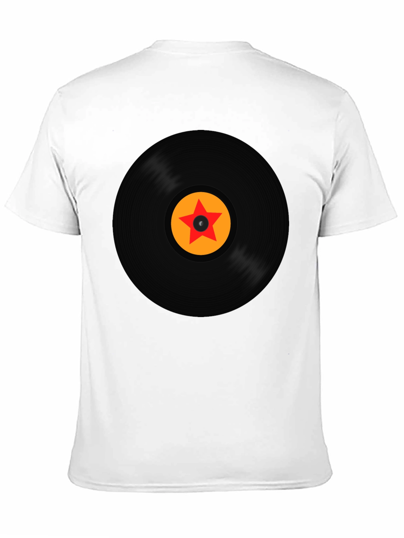Retro Vinyl Record Star Graphic T-Shirt