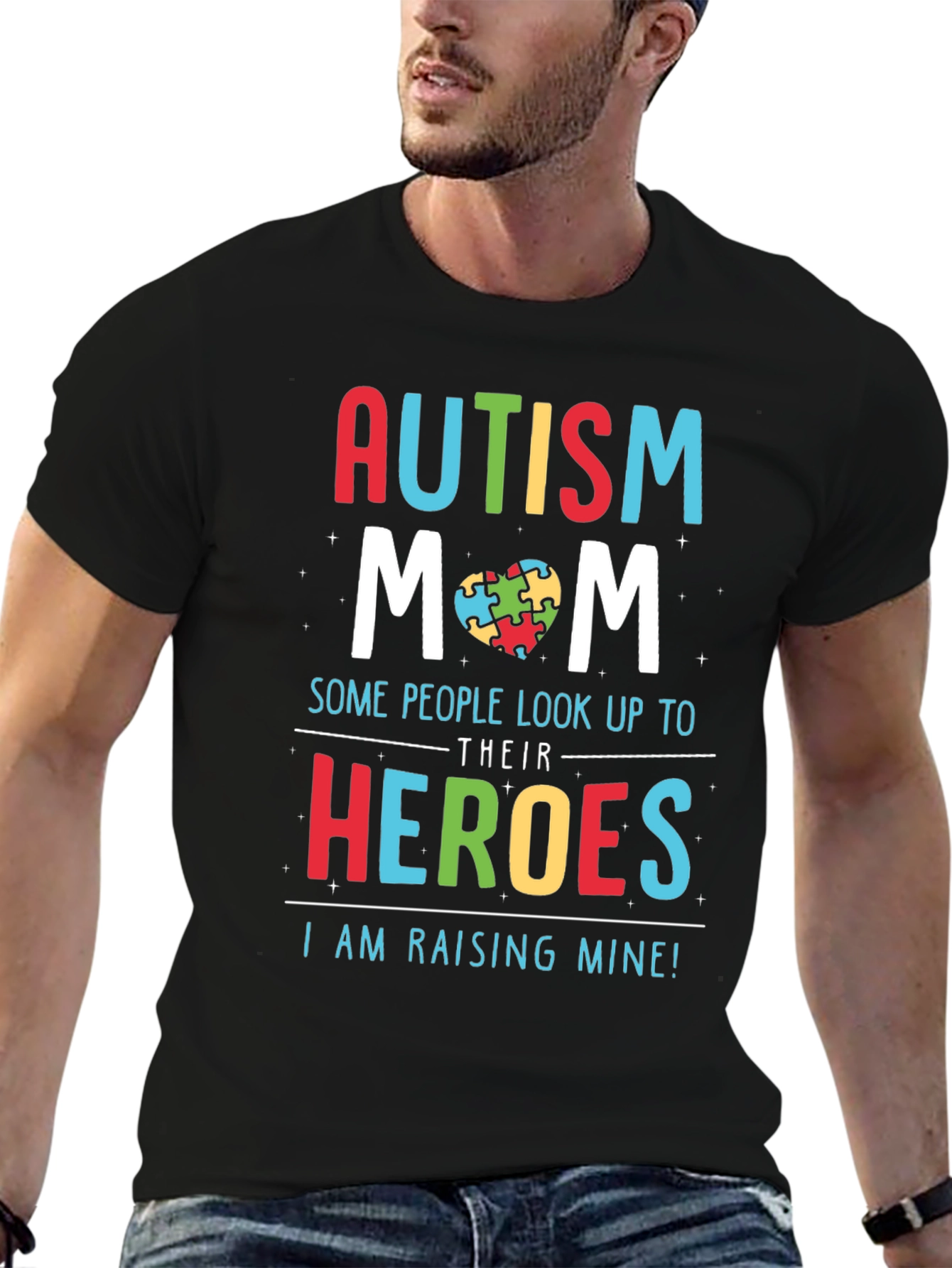 Autism Mom Heroes T-Shirt - Support Autism Awareness