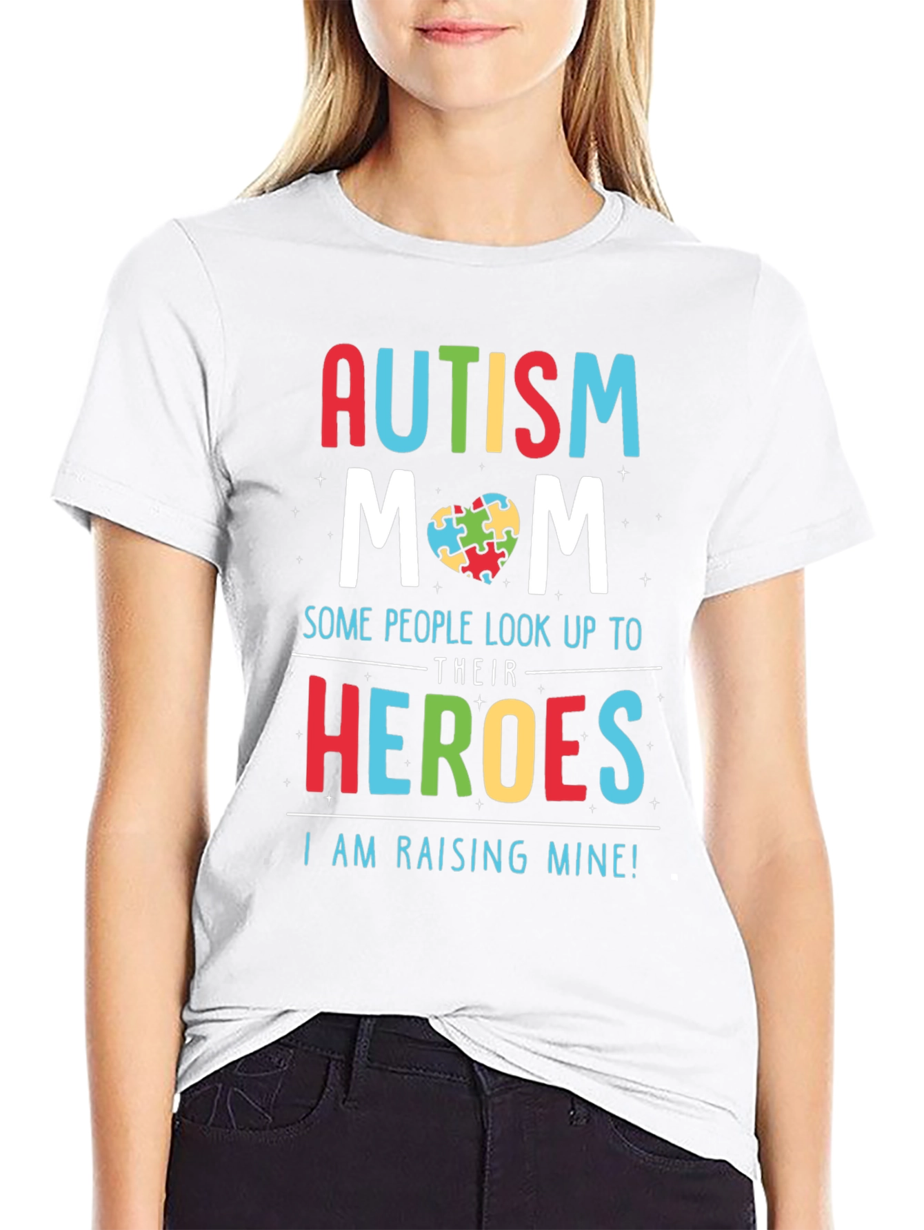 Autism Mom Heroes T-Shirt - Support Autism Awareness