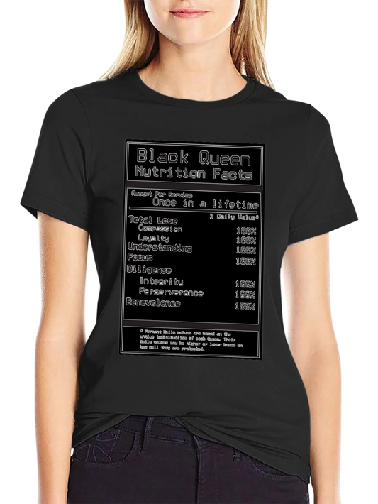 Black Queen Nutrition Facts T-Shirt