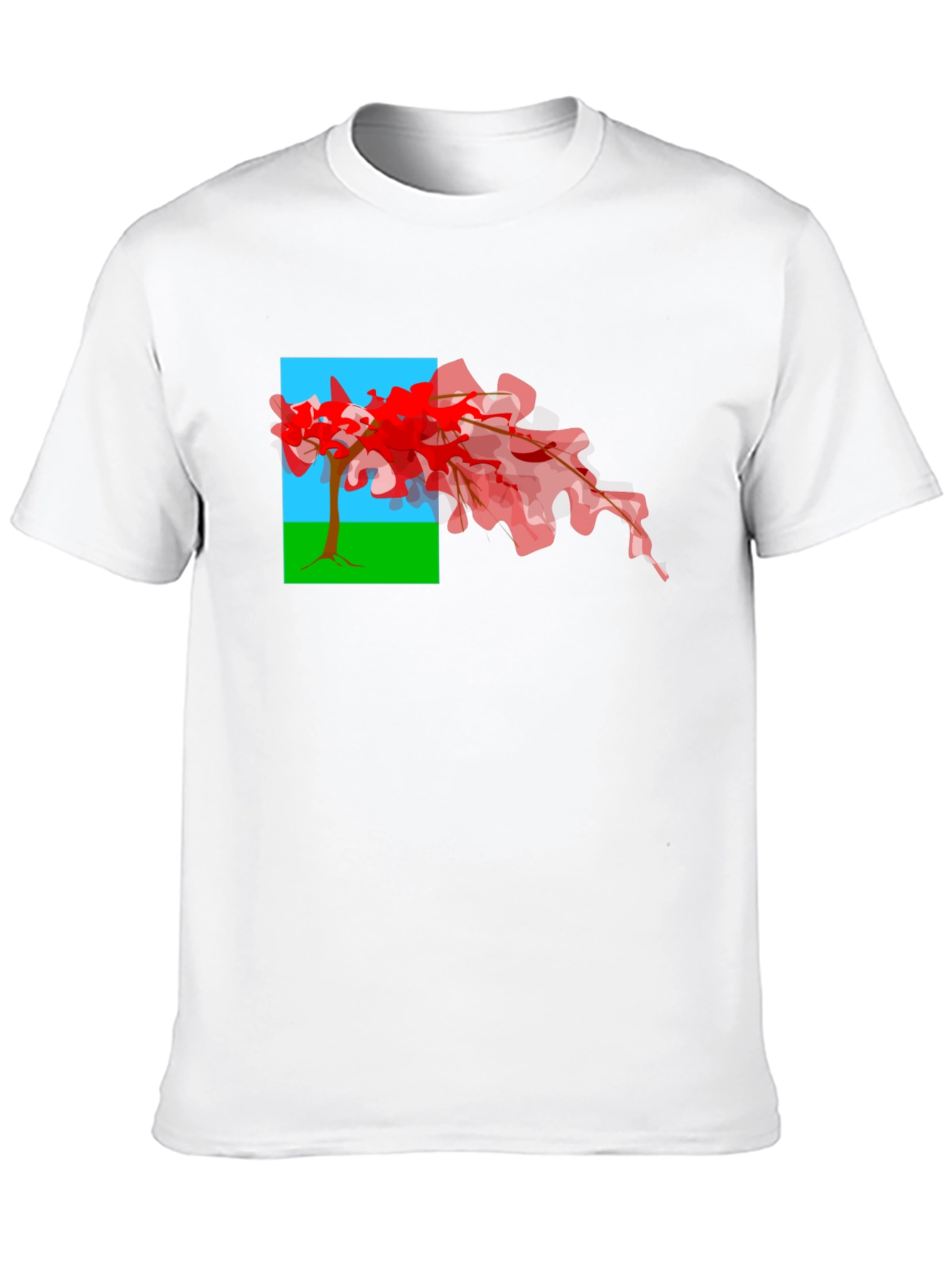 Abstract Tree Graphic Tee - Black Cotton Comfort
