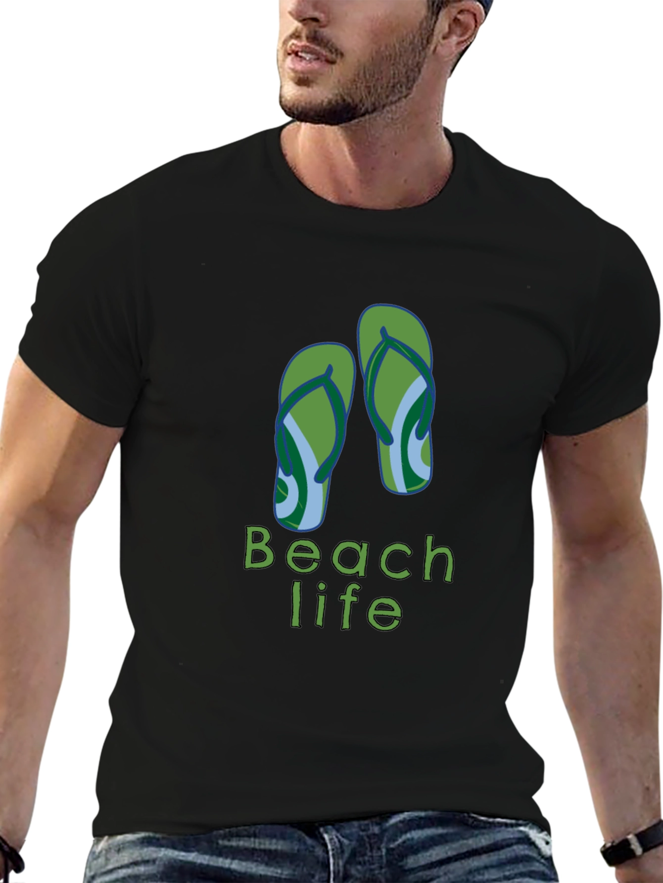 Beach Life Flip Flop Graphic T-Shirt