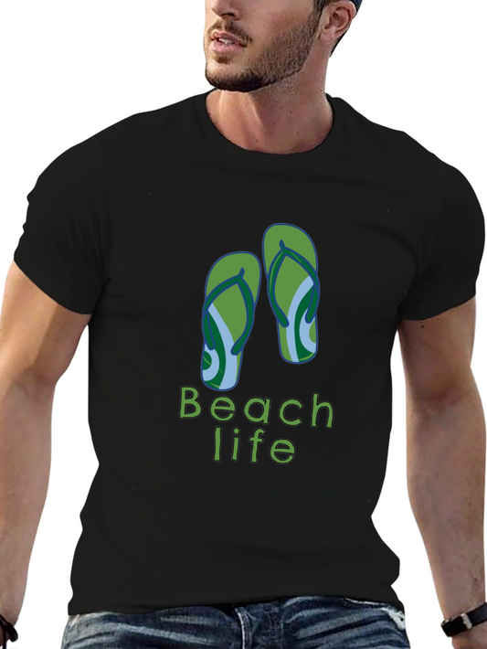 Beach Life Flip Flop Graphic T-Shirt