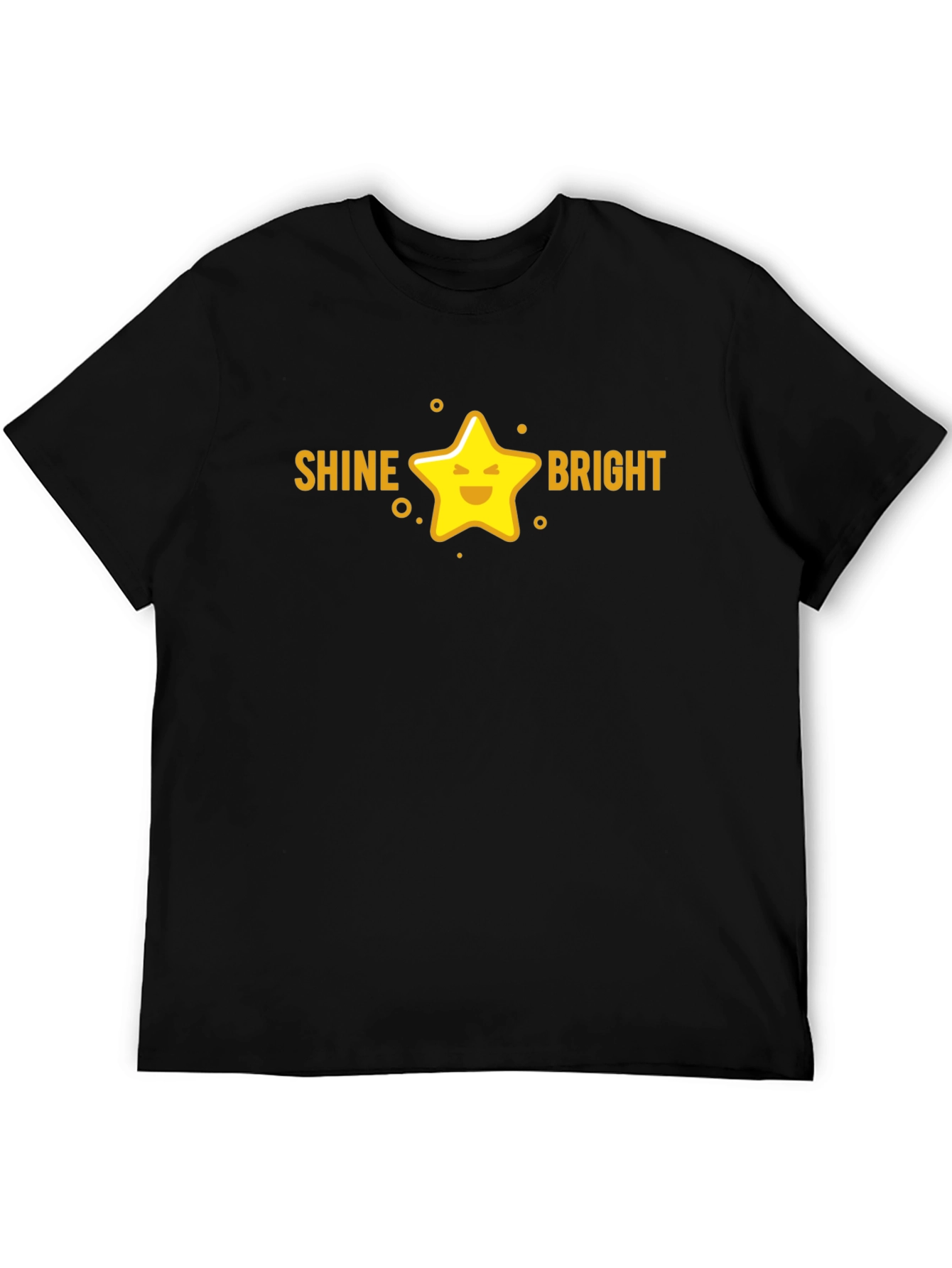 Shine Bright Star Graphic Tee - Black Unisex T-Shirt