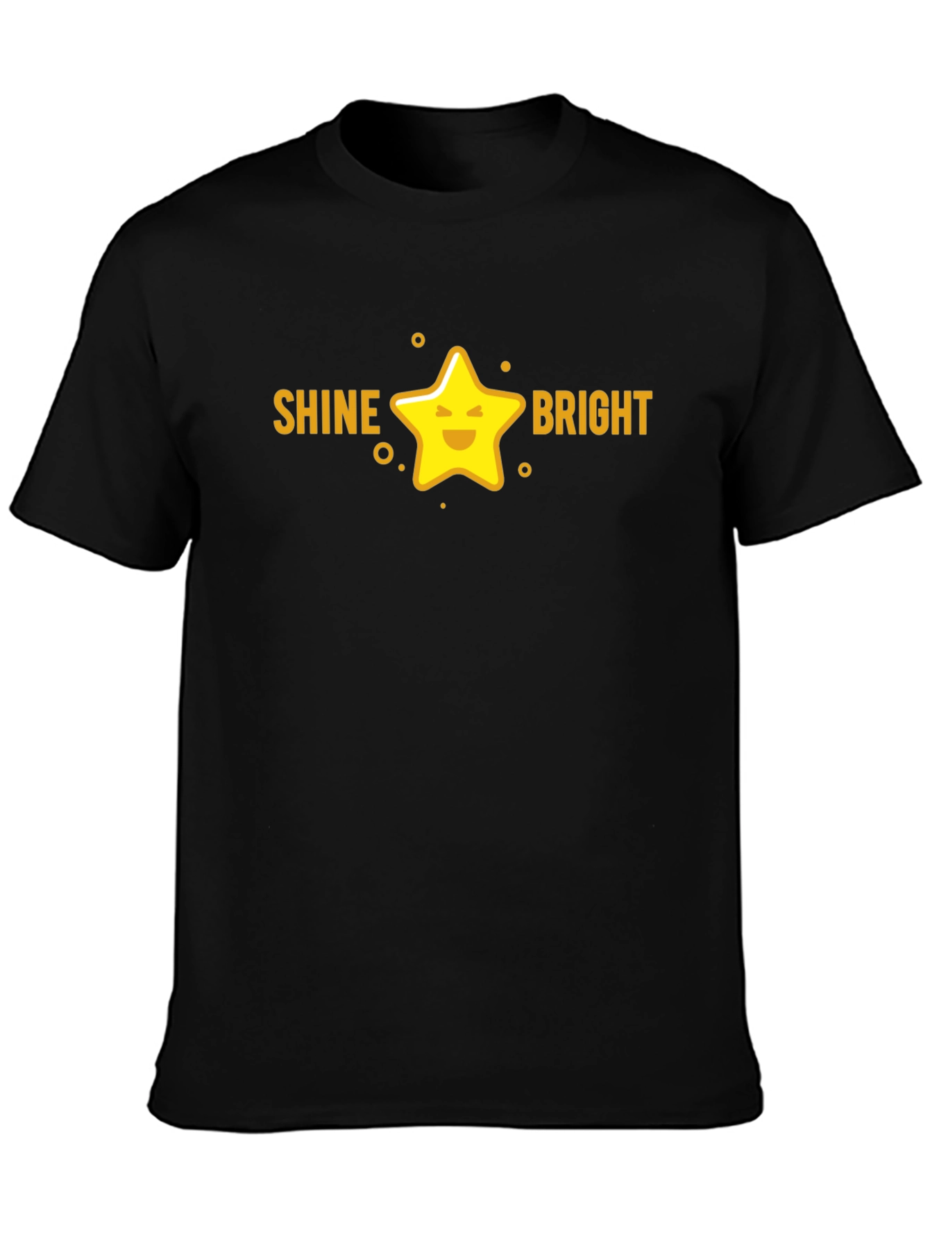 Shine Bright Star Graphic Tee - Black Unisex T-Shirt