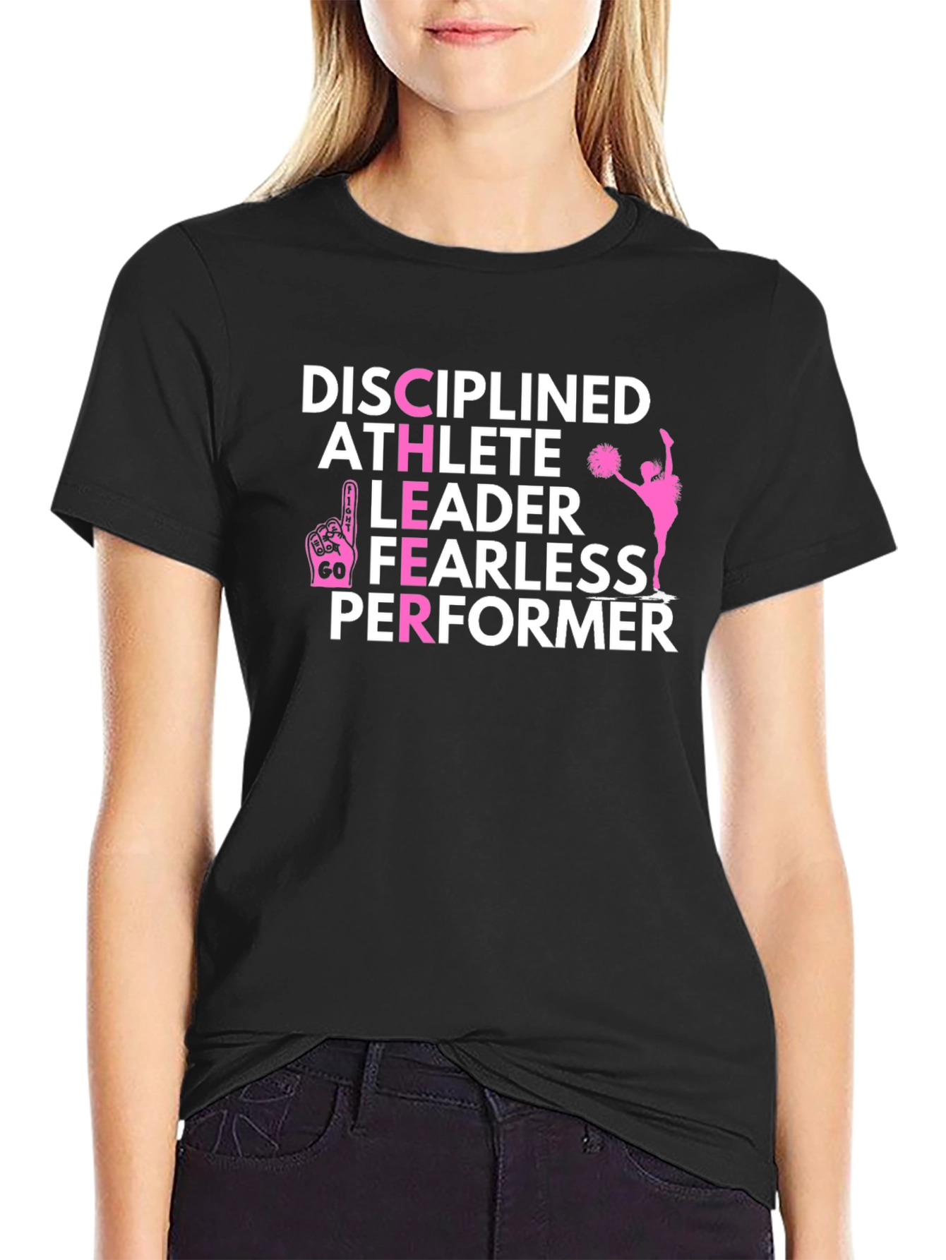 Cheerleader Graphic Tee - Disciplined Athlete Leader