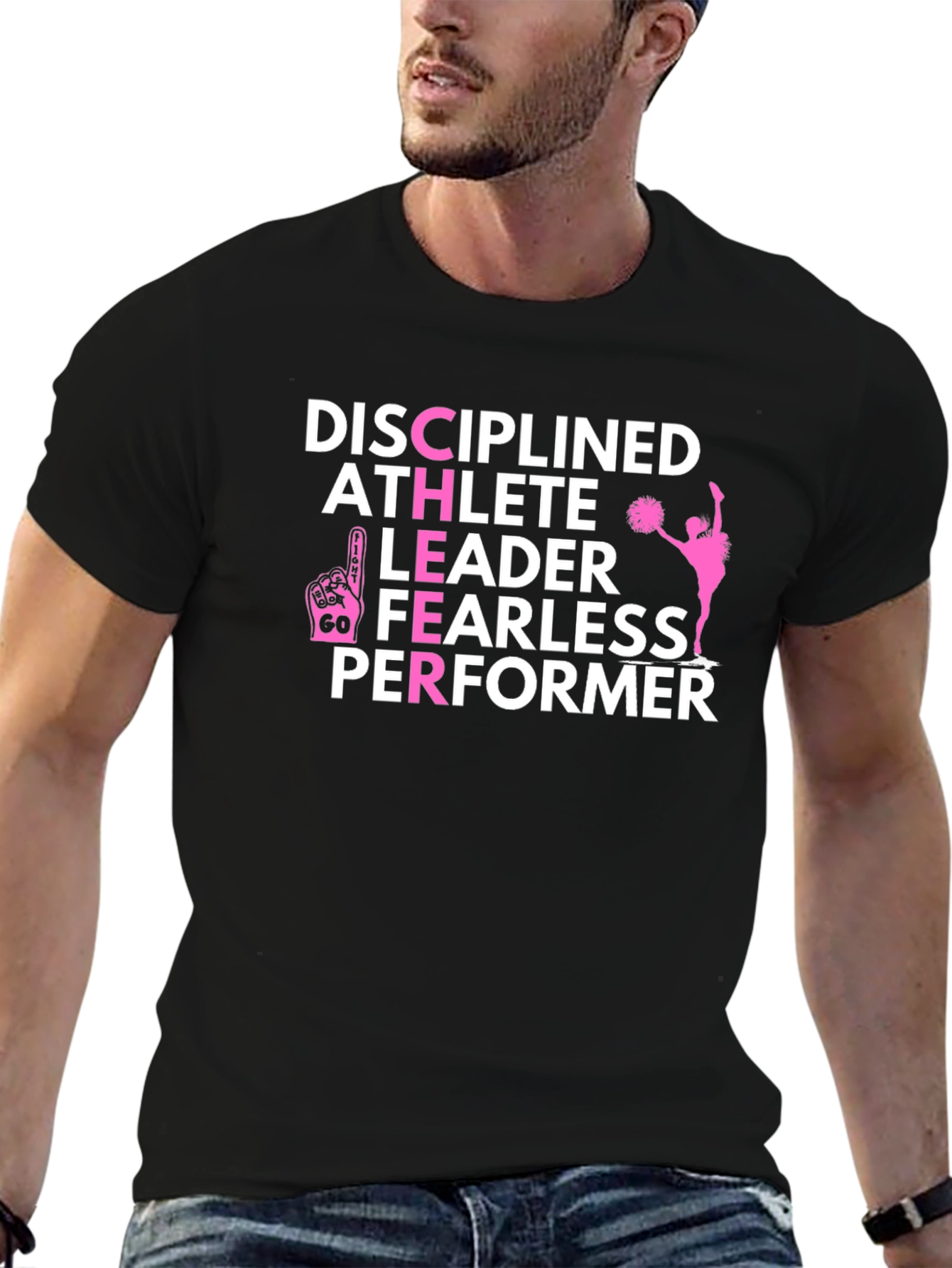 Cheerleader Graphic Tee - Disciplined Athlete Leader