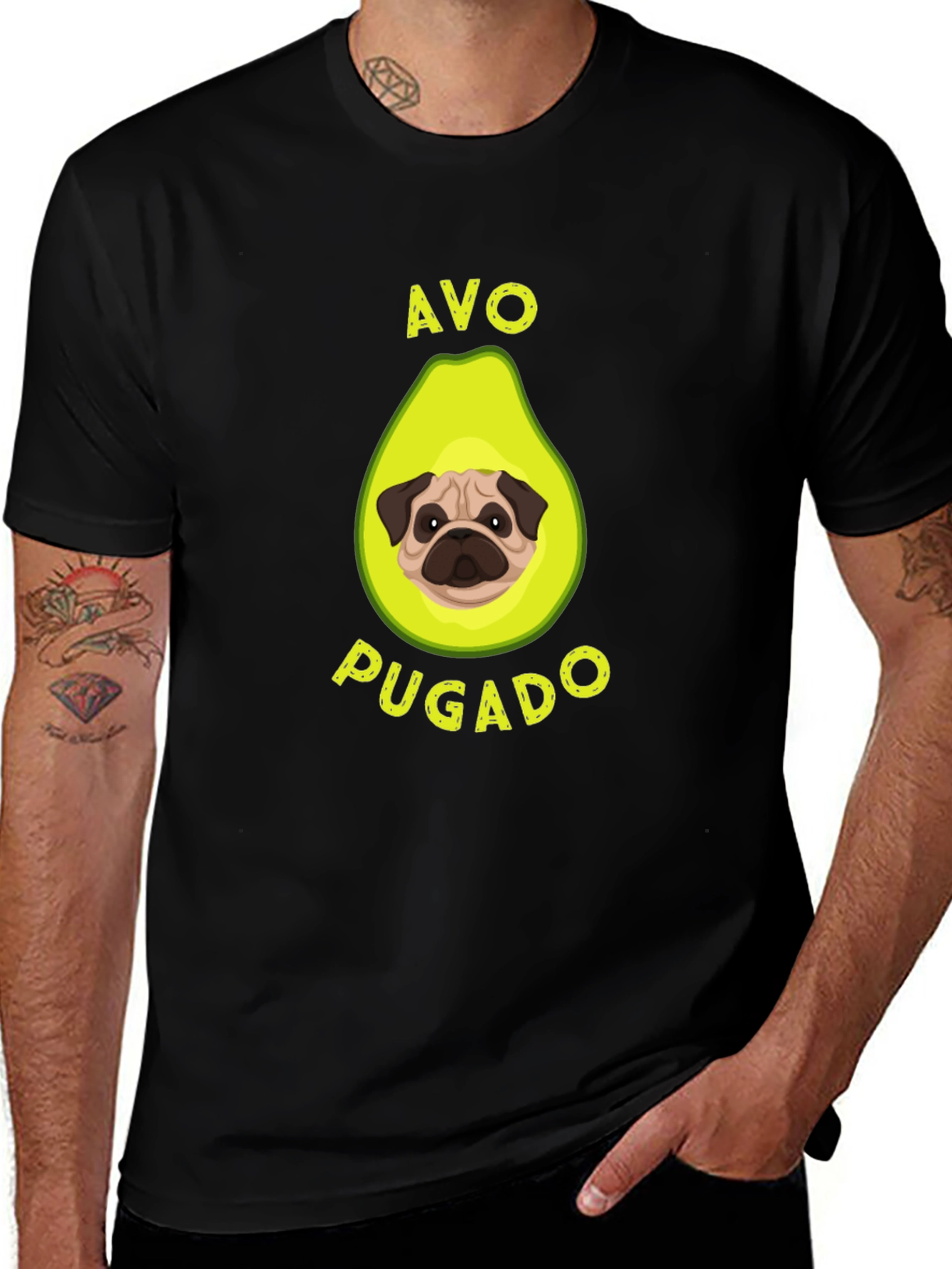 Avo-Pugado T-Shirt | Funny Avocado Pug Tee