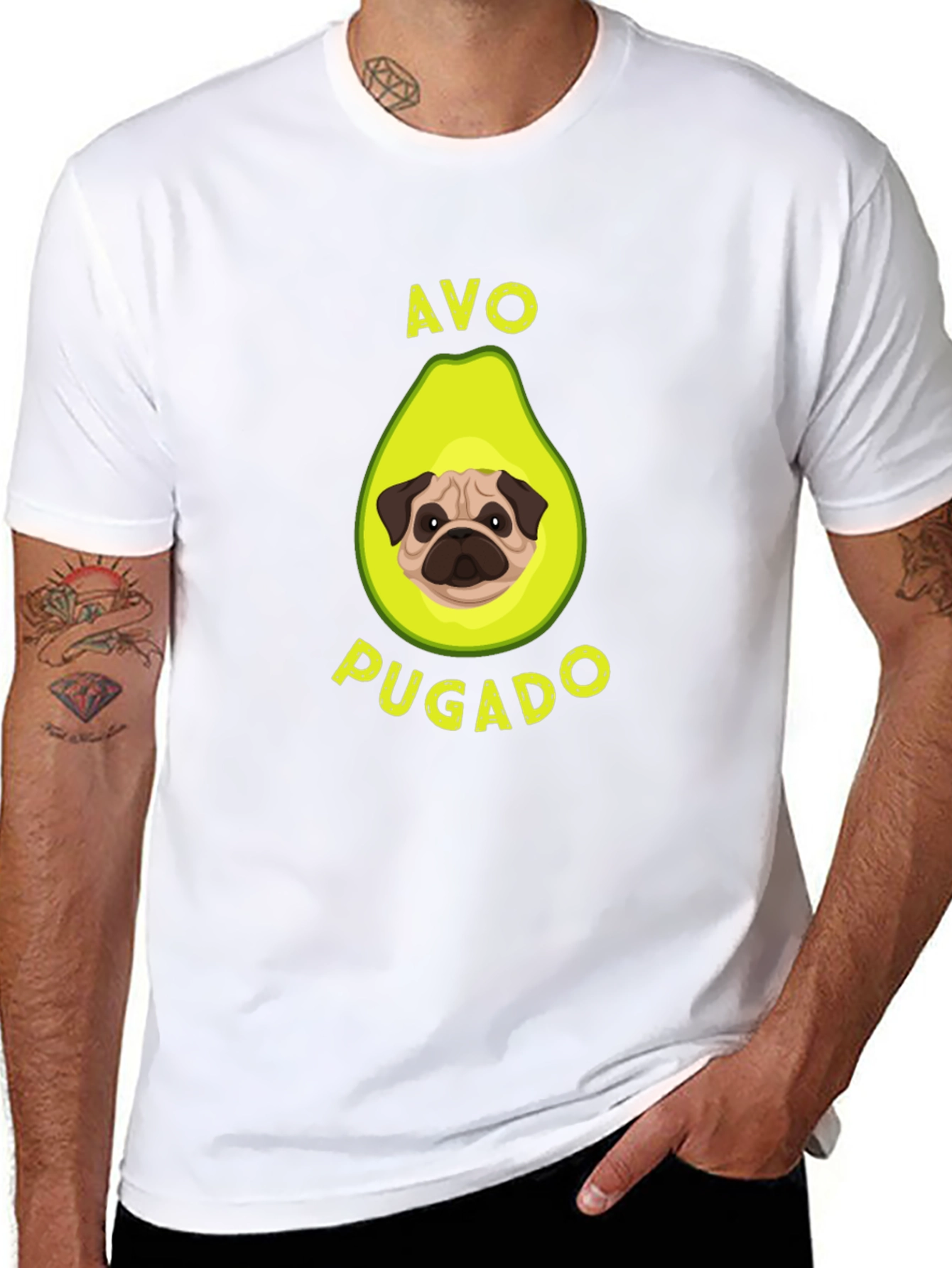 Avo-Pugado T-Shirt | Funny Avocado Pug Tee