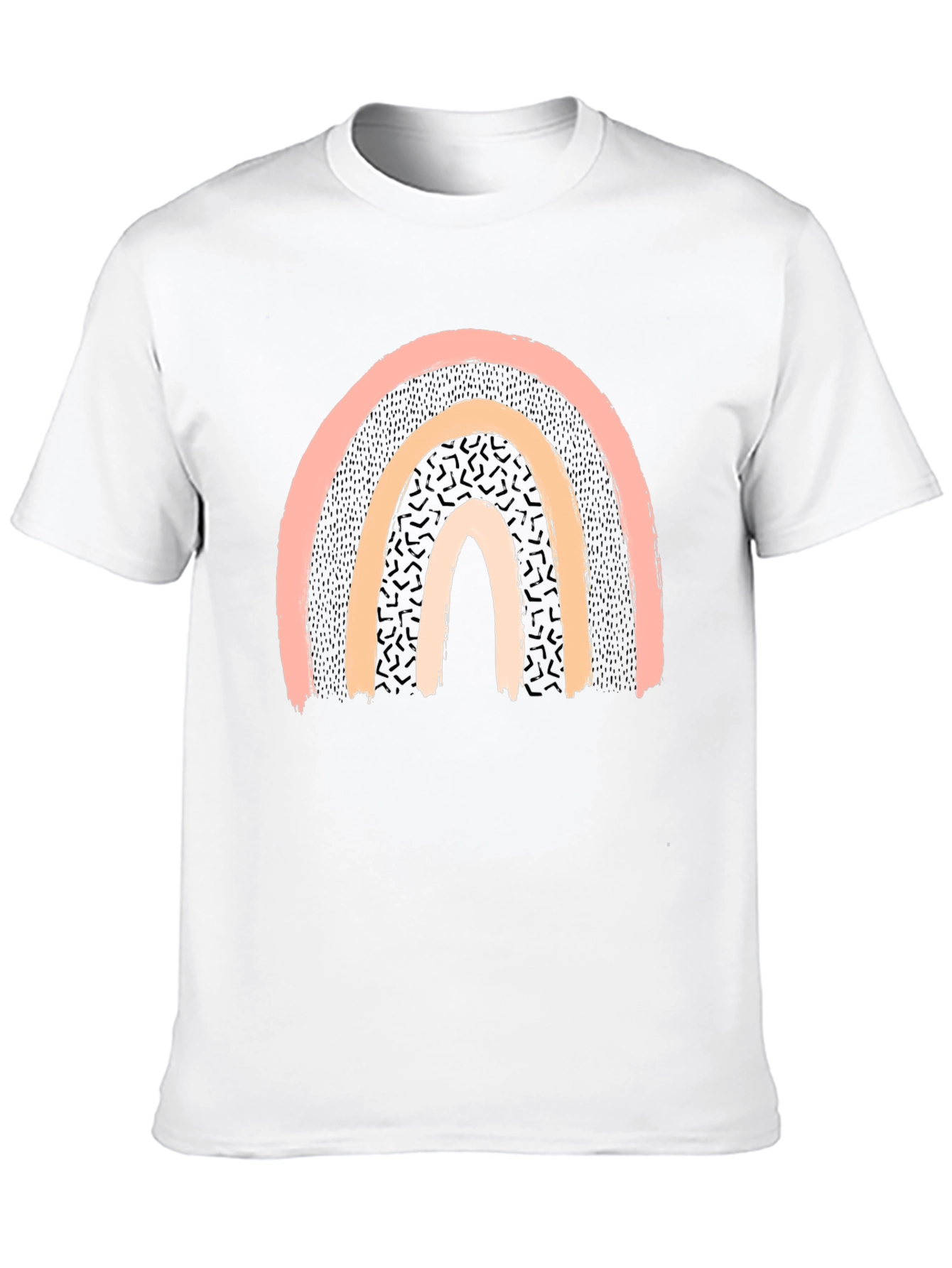 Retro Rainbow Graphic Tee - Unisex Black T-Shirt
