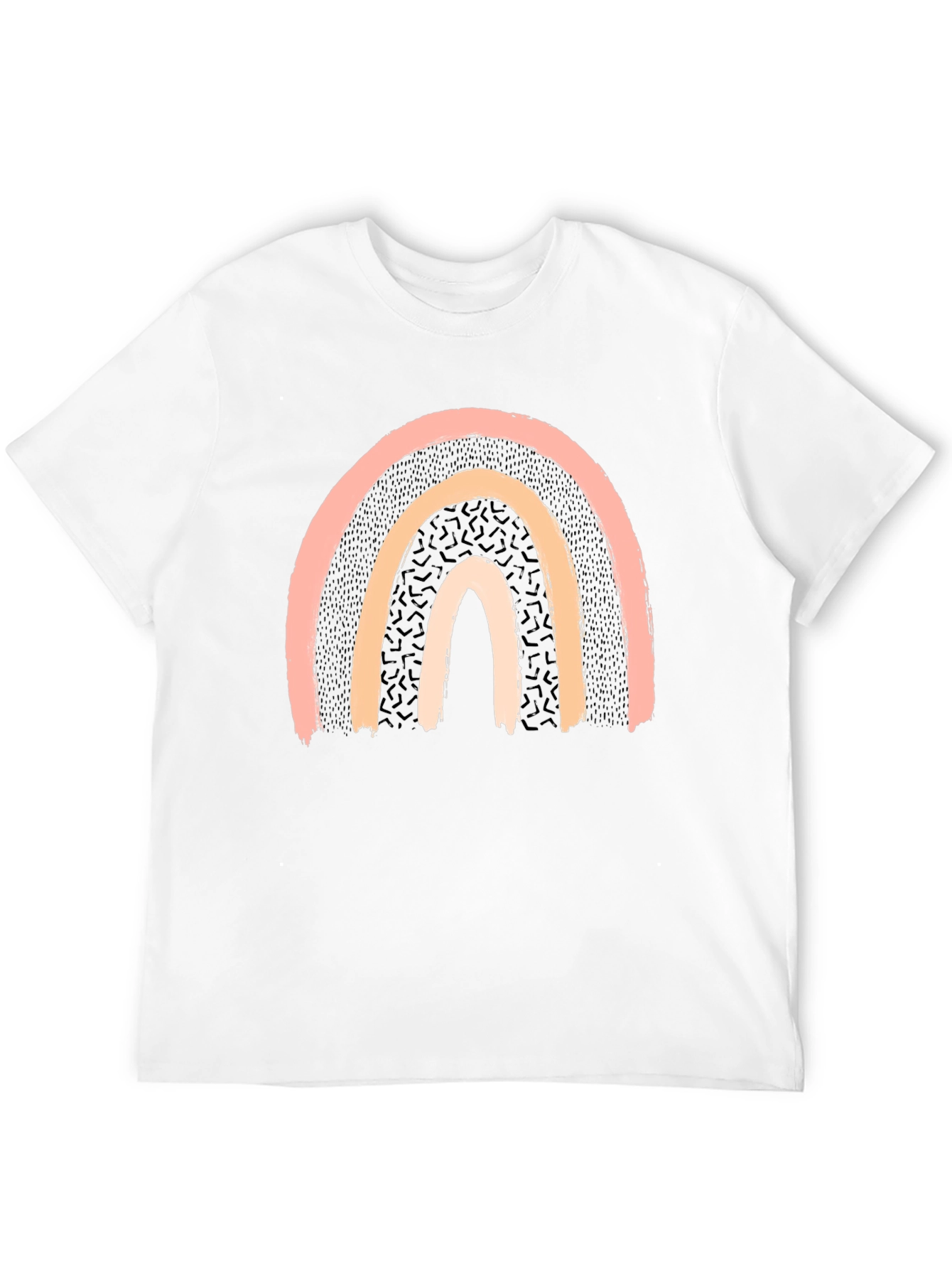 Retro Rainbow Graphic Tee - Unisex Black T-Shirt