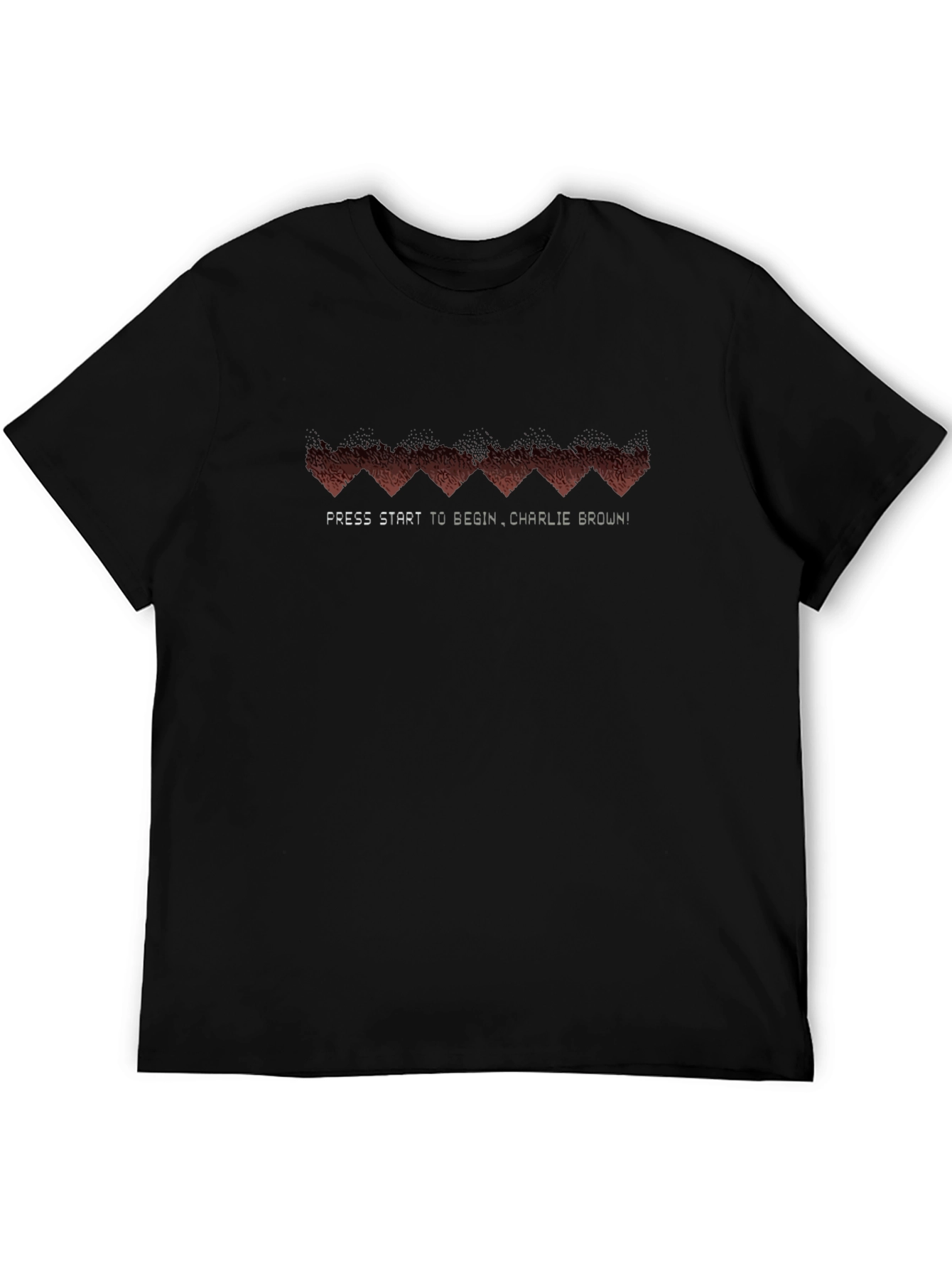 Retro Gamer Heart T-Shirt - Press Start Charlie Brown!