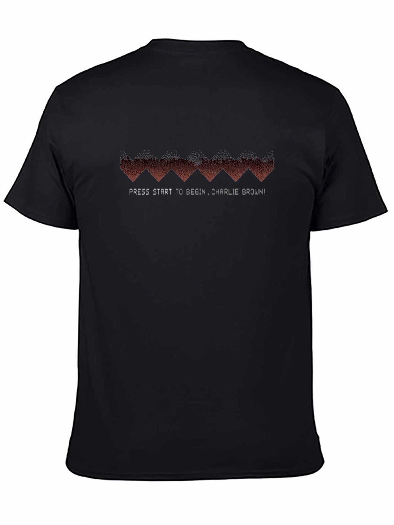 Retro Gamer Heart T-Shirt - Press Start Charlie Brown!