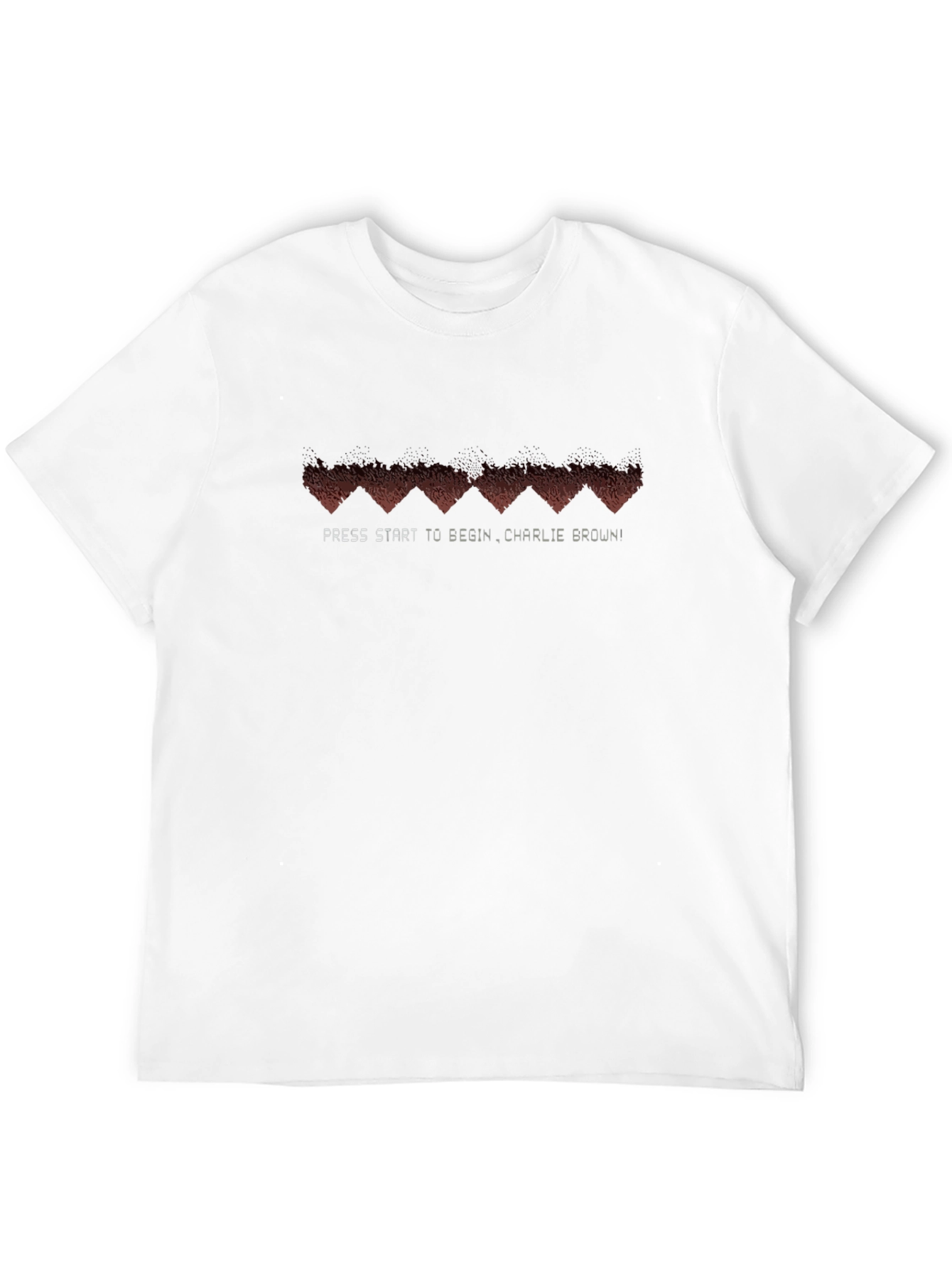 Retro Gamer Heart T-Shirt - Press Start Charlie Brown!