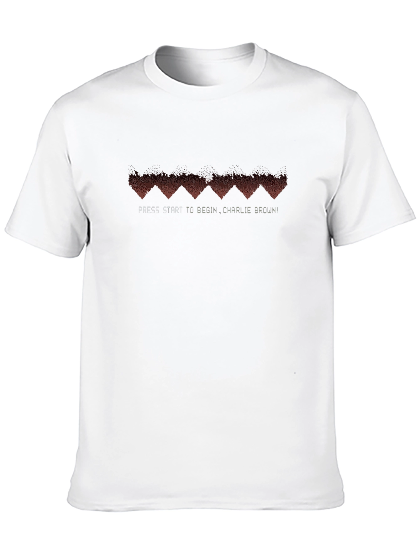 Retro Gamer Heart T-Shirt - Press Start Charlie Brown!