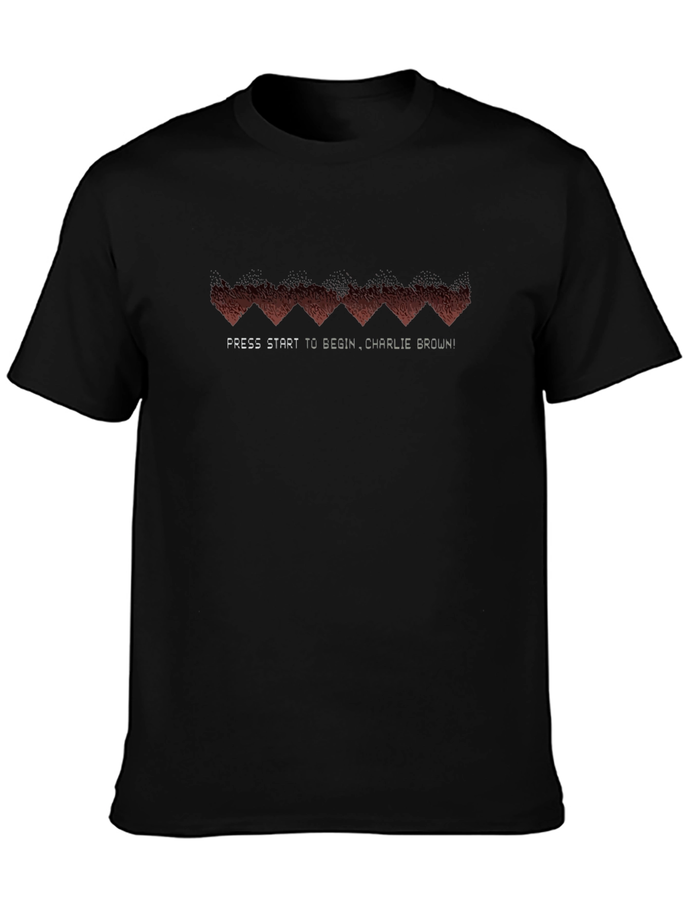 Retro Gamer Heart T-Shirt - Press Start Charlie Brown!