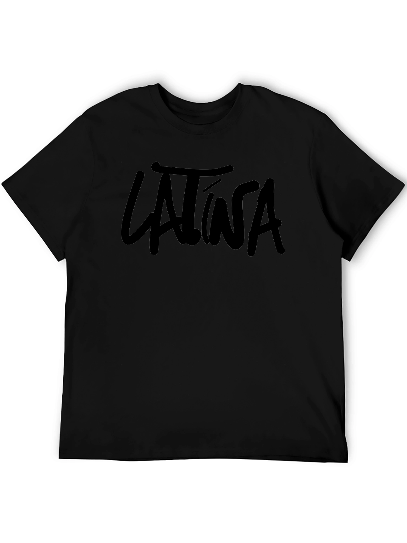 Latina Script Tee - Bold Black T-Shirt