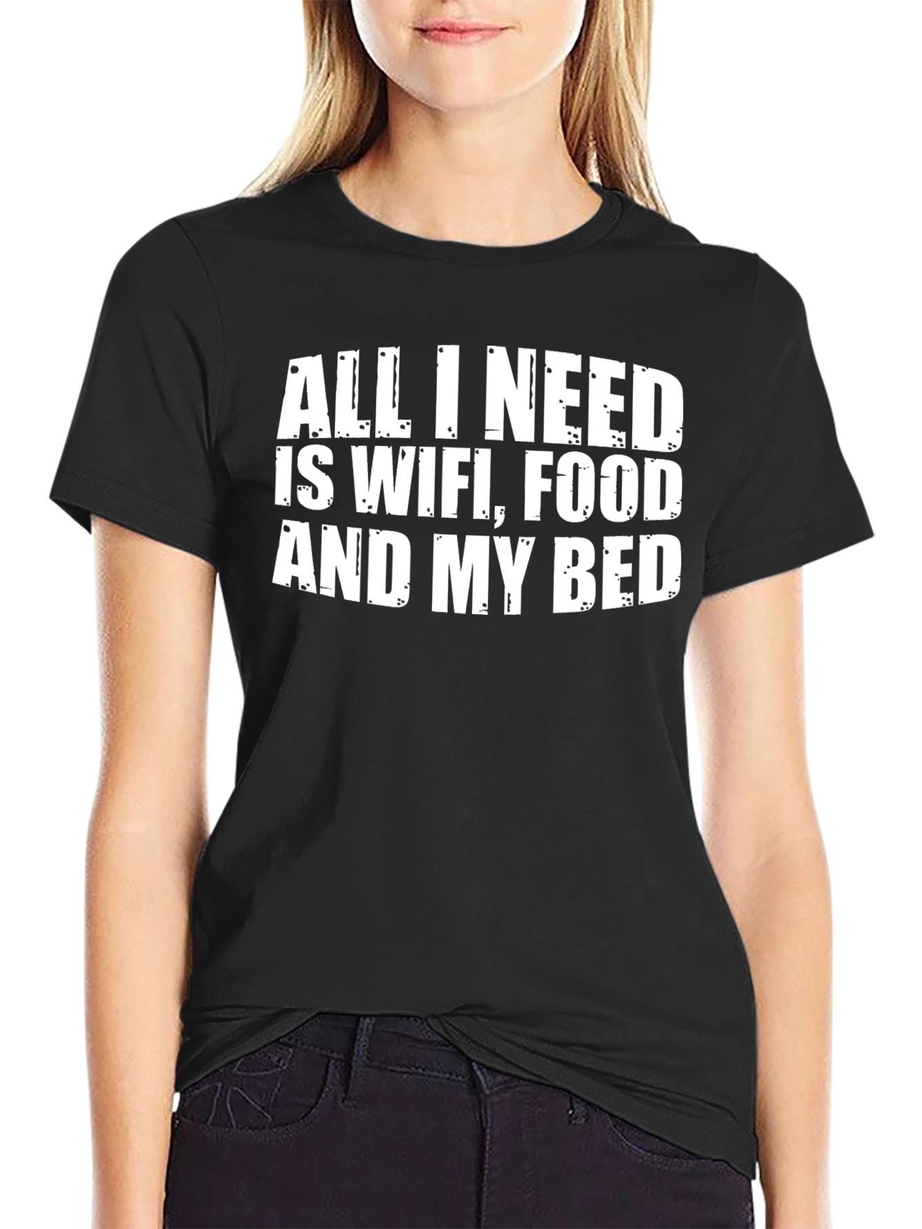 WiFi Food Bed Funny Graphic Tee - Soft Cotton