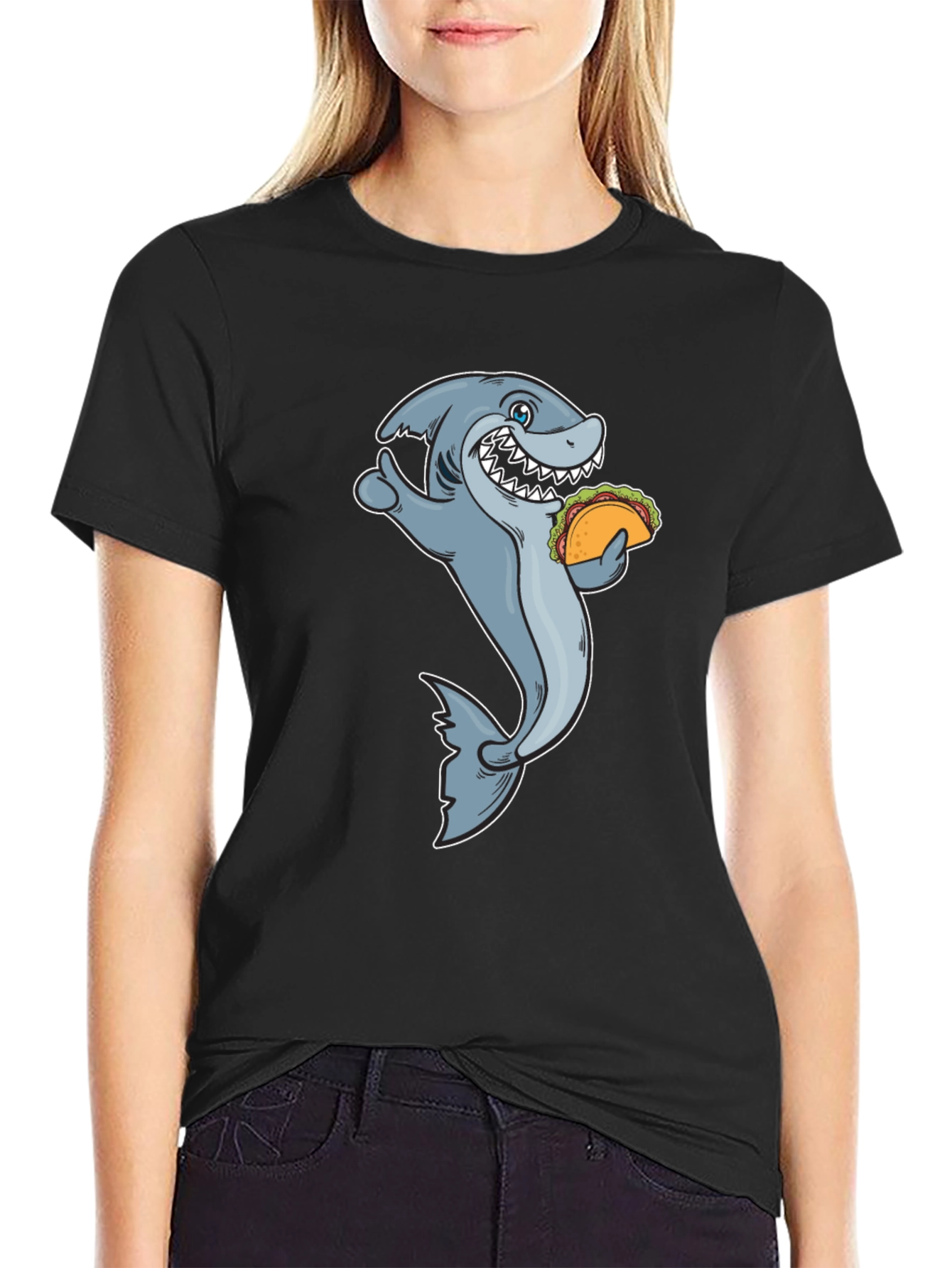 Shark Taco Funny Graphic Tee