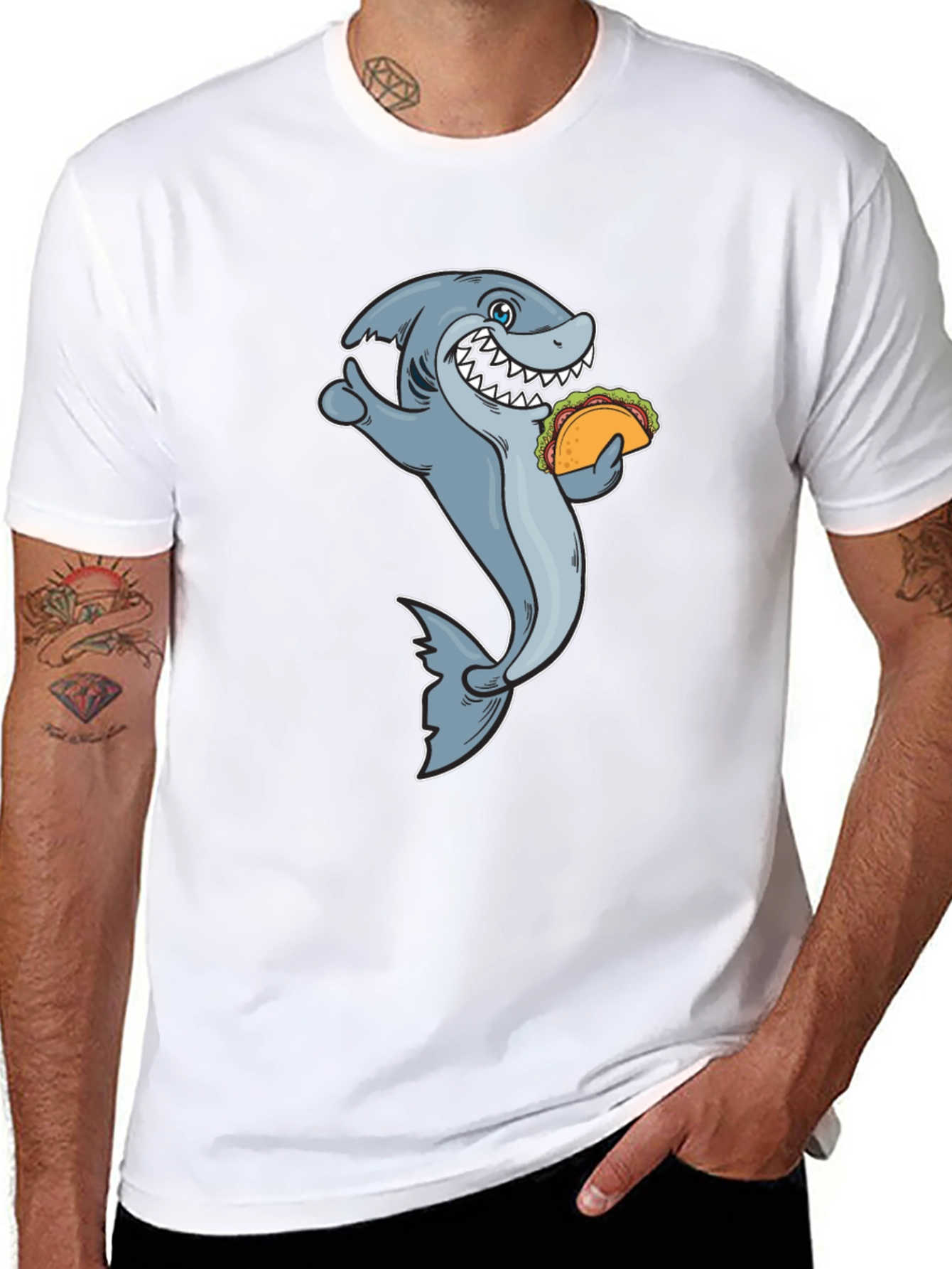 Shark Taco Funny Graphic Tee