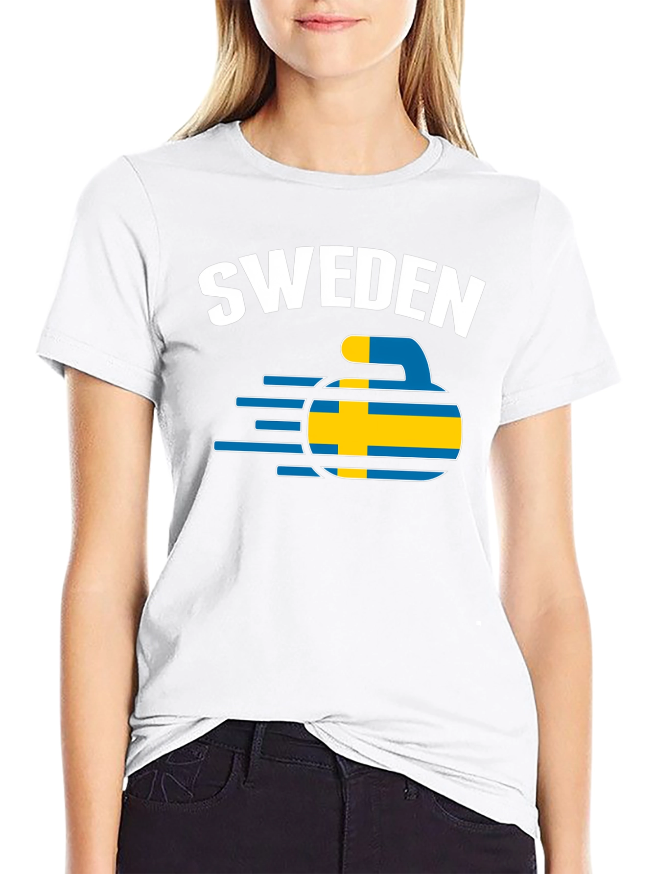 Sweden Curling T-Shirt - Country Pride Tee
