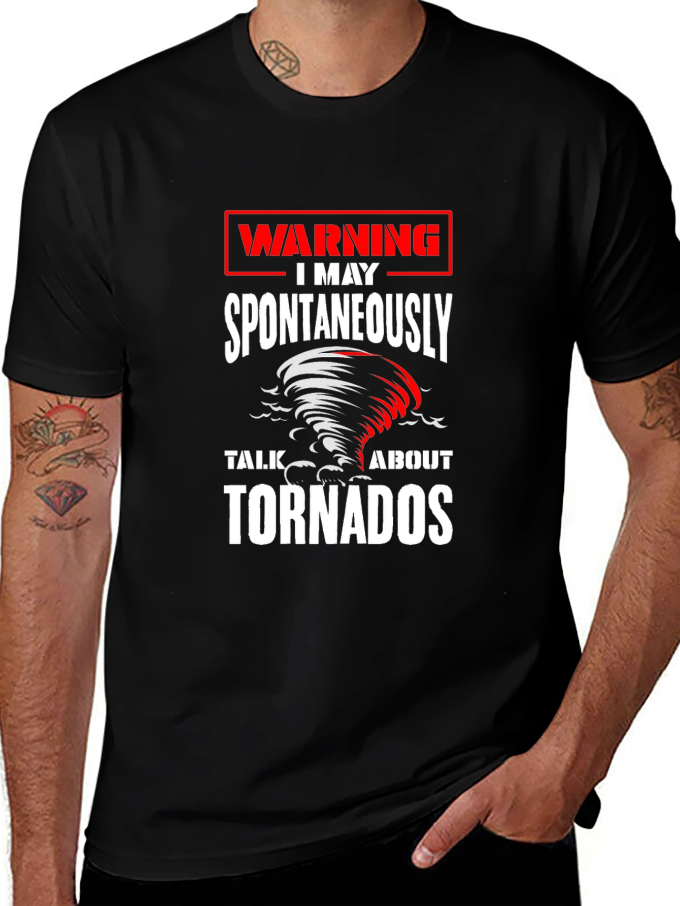 Warning May Spontaneously Talk About Tornadoes T-Shirt